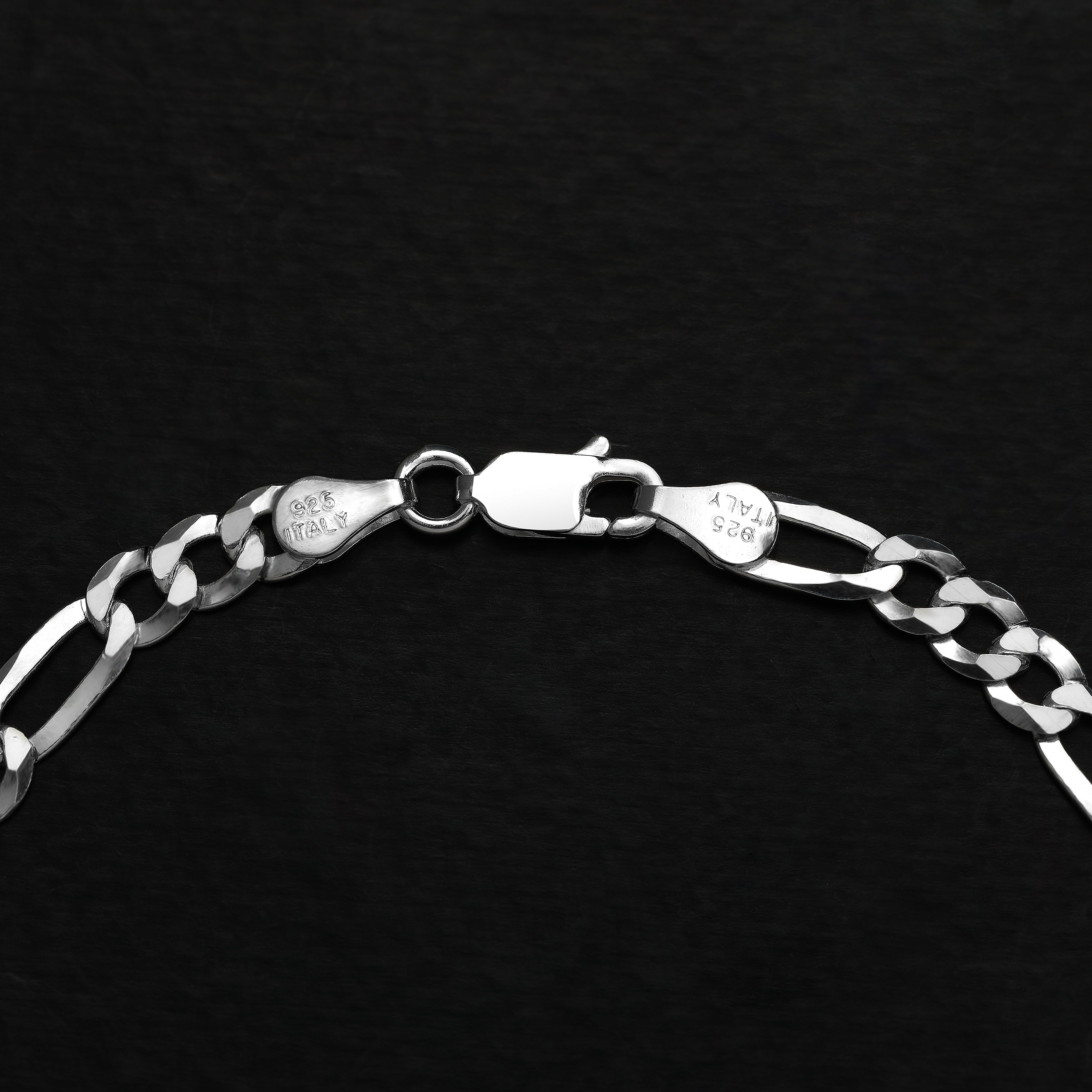 Figarokette Armband 4mm aus 925 Silber - Taipan Schmuck