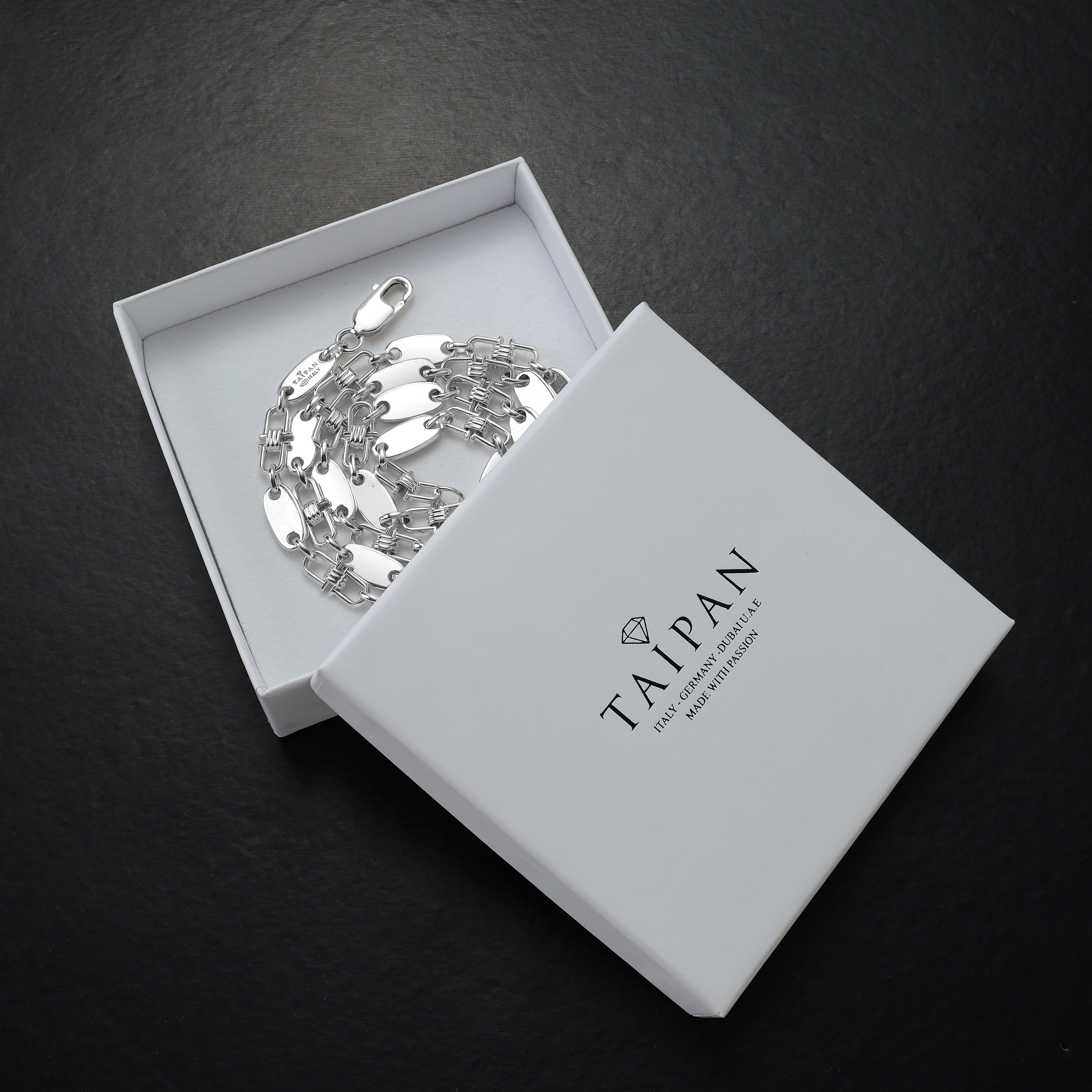 Plattenkette 6mm - 925 Silber - Taipan Schmuck