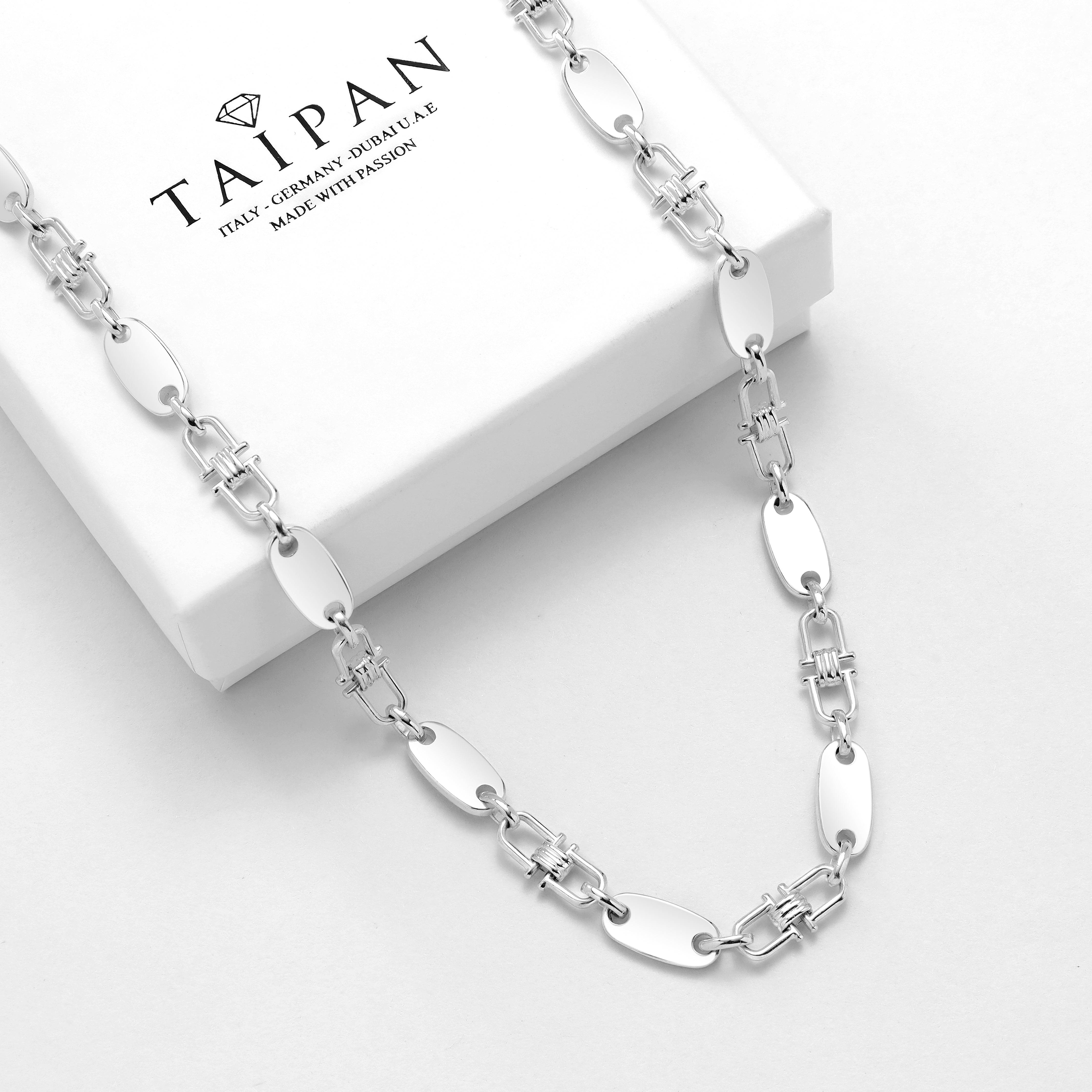 Plattenkette 6mm - 925 Silber - Taipan Schmuck