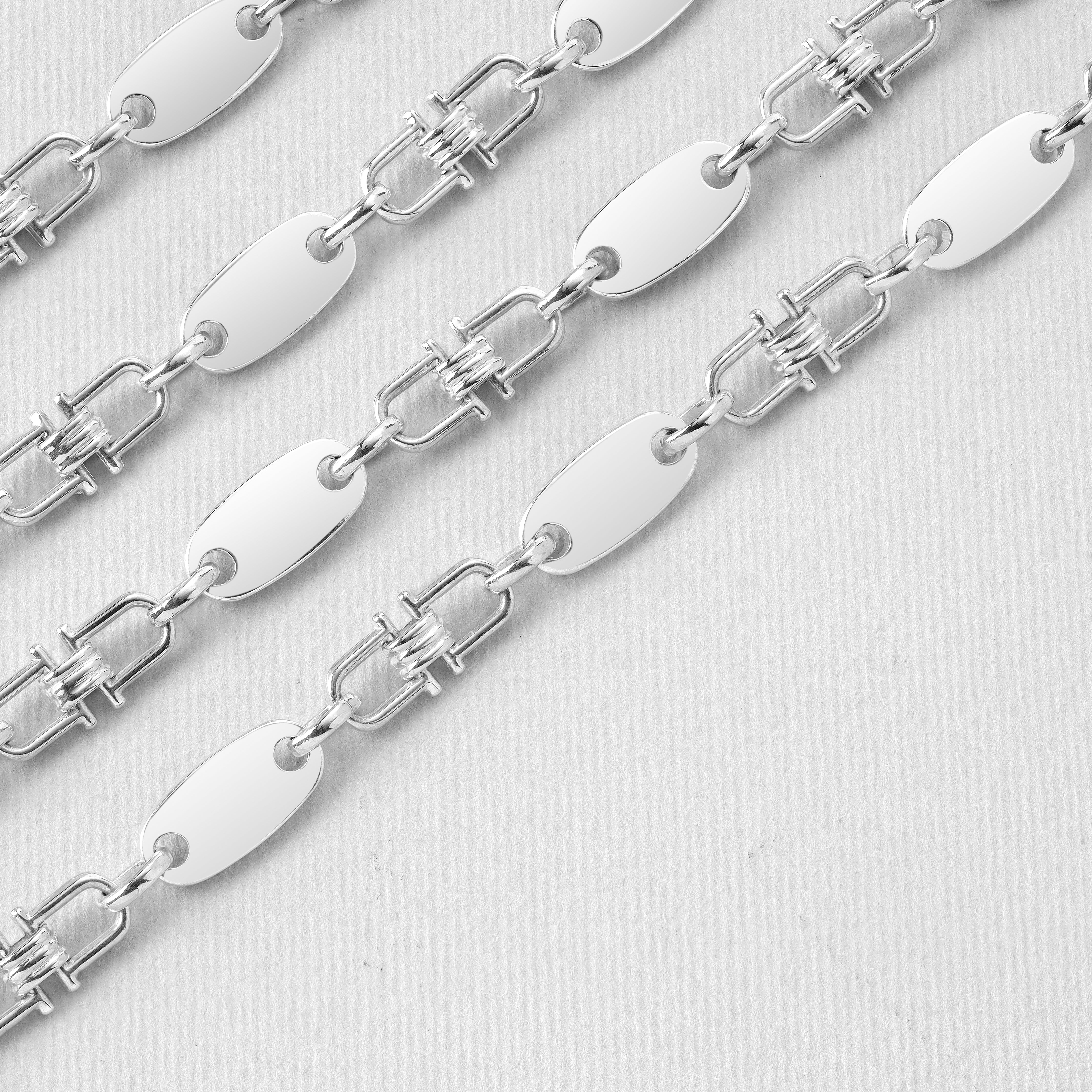 Plattenkette 6mm aus 925 Silber - Taipan Schmuck