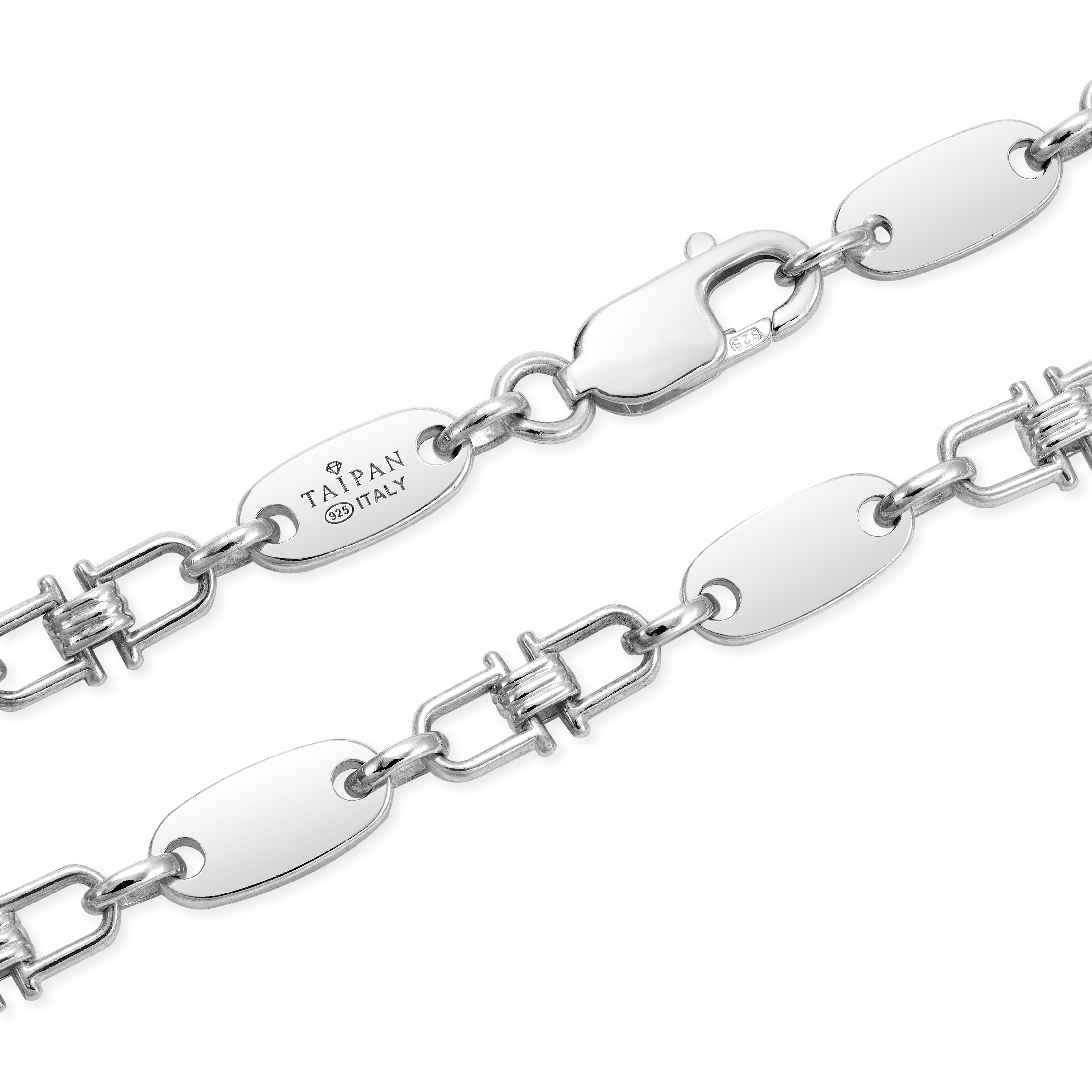 Plattenkette 6mm aus 925 Silber - Taipan Schmuck