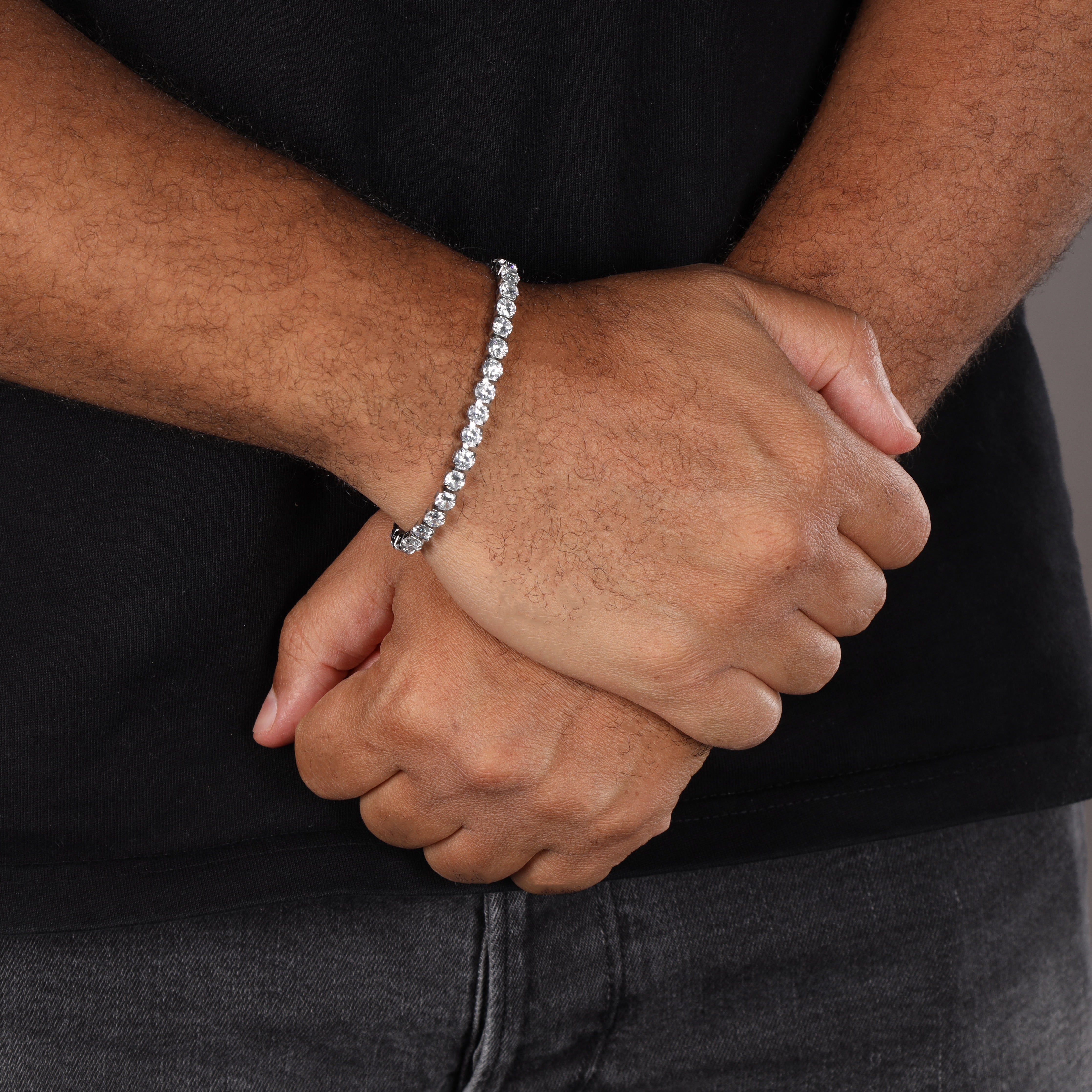 Tennis Chain Armband 5mm breit aus Edelstahl VVS - Taipan Schmuck