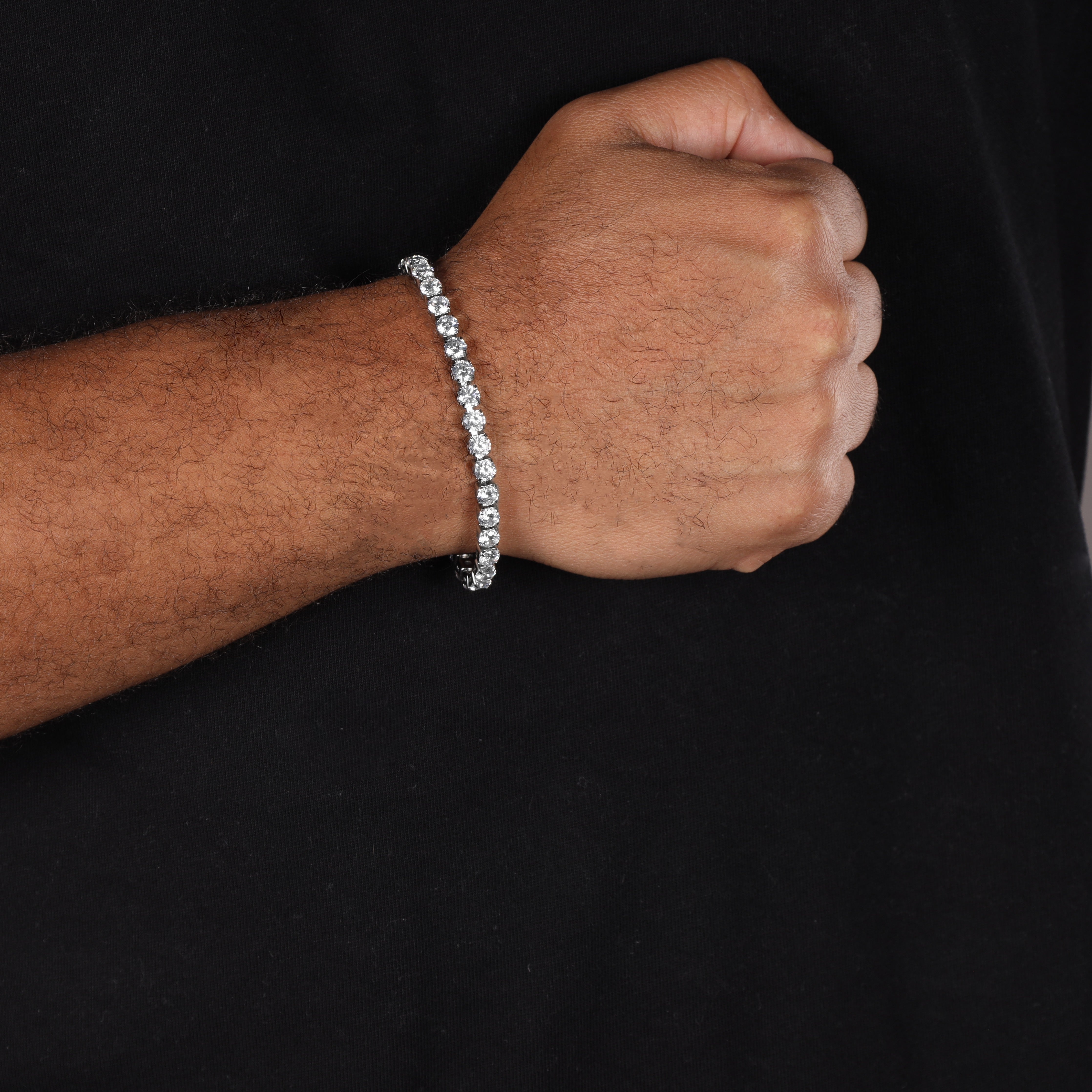 Tennis Chain Bracelet 5mm wide made of stainless steel VVS