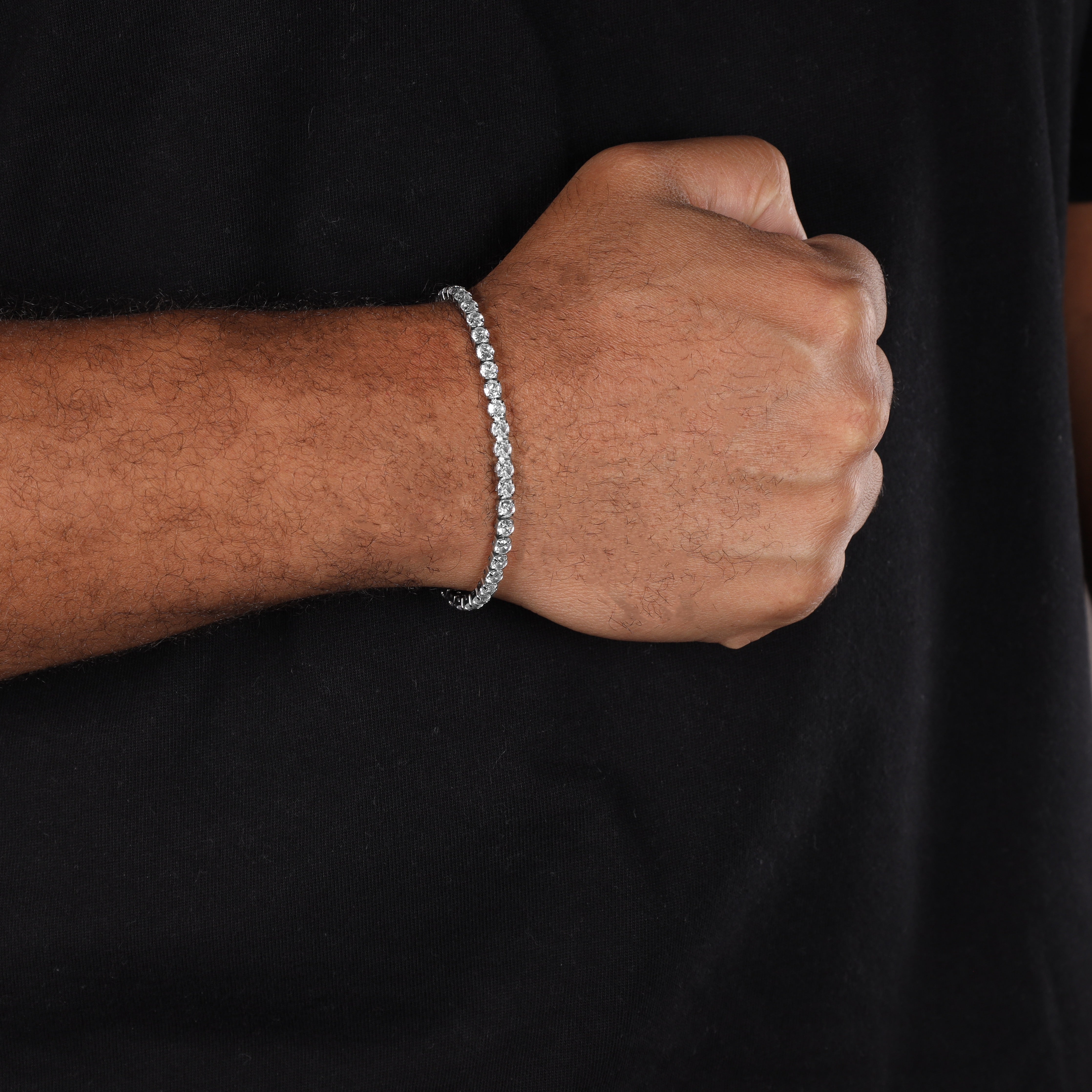 Tennis Chain Bracelet 4mm wide made of stainless steel VVS
