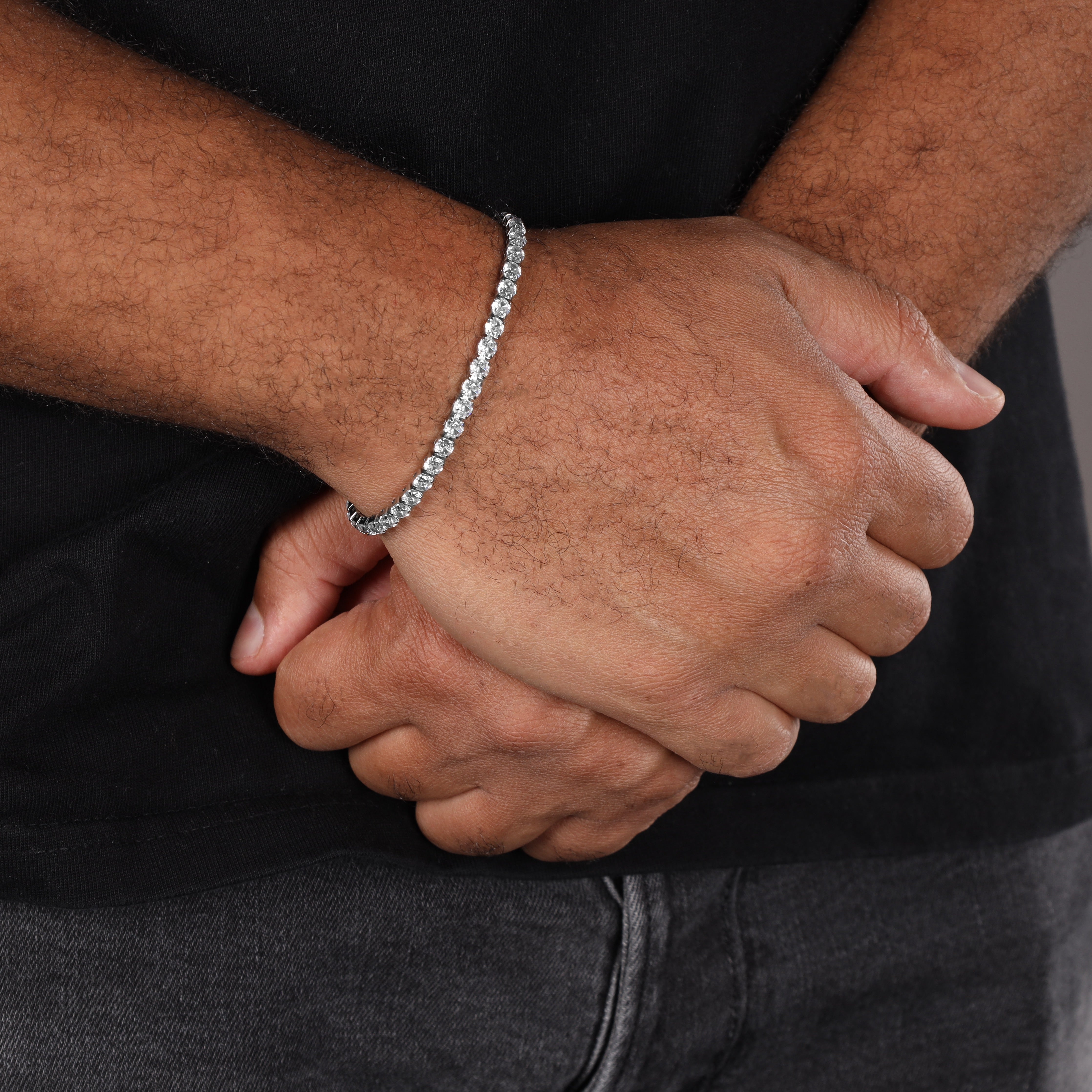 Tennis Chain Bracelet 4mm wide made of stainless steel VVS