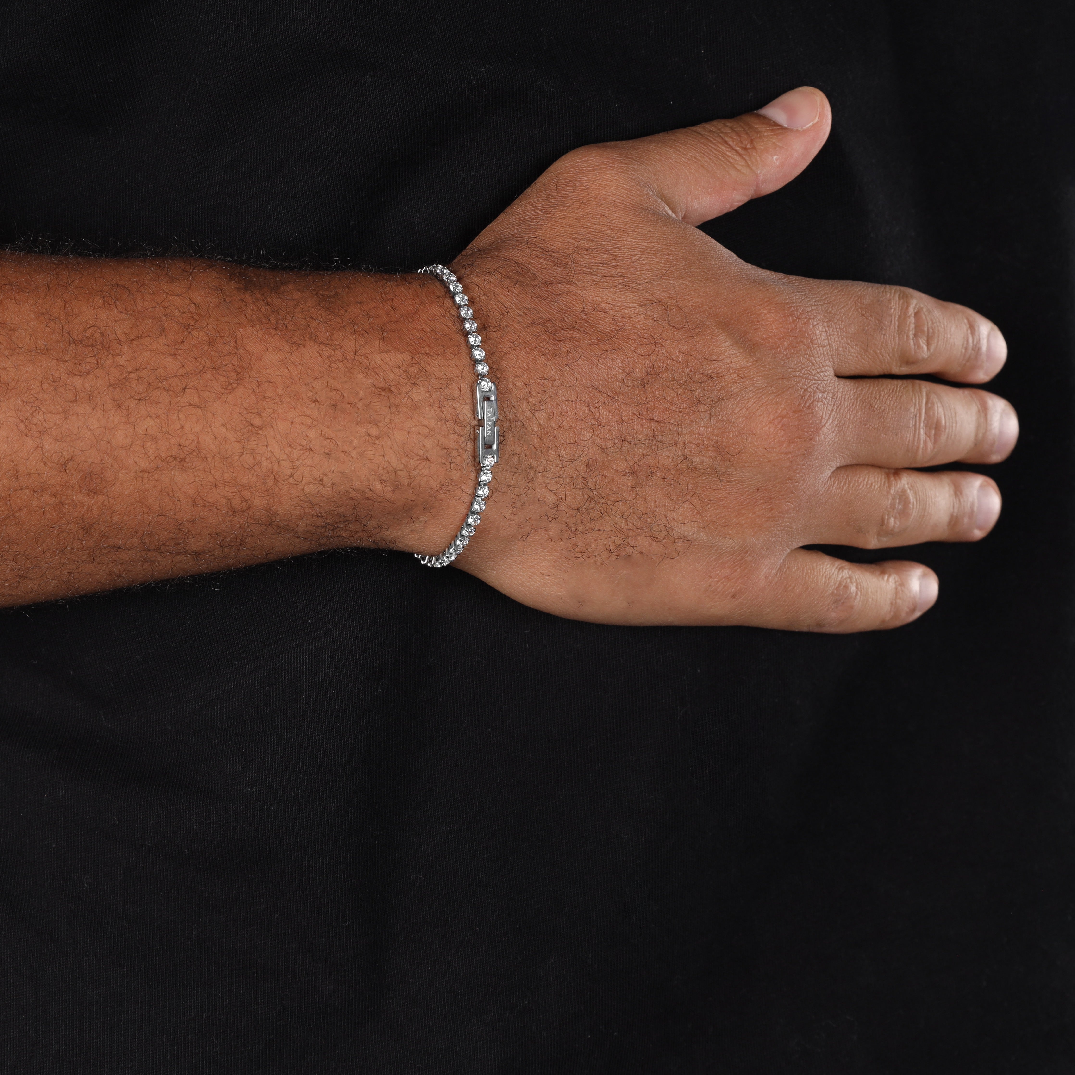 Tennis Chain Armband 3mm breit aus Edelstahl VVS - Taipan Schmuck