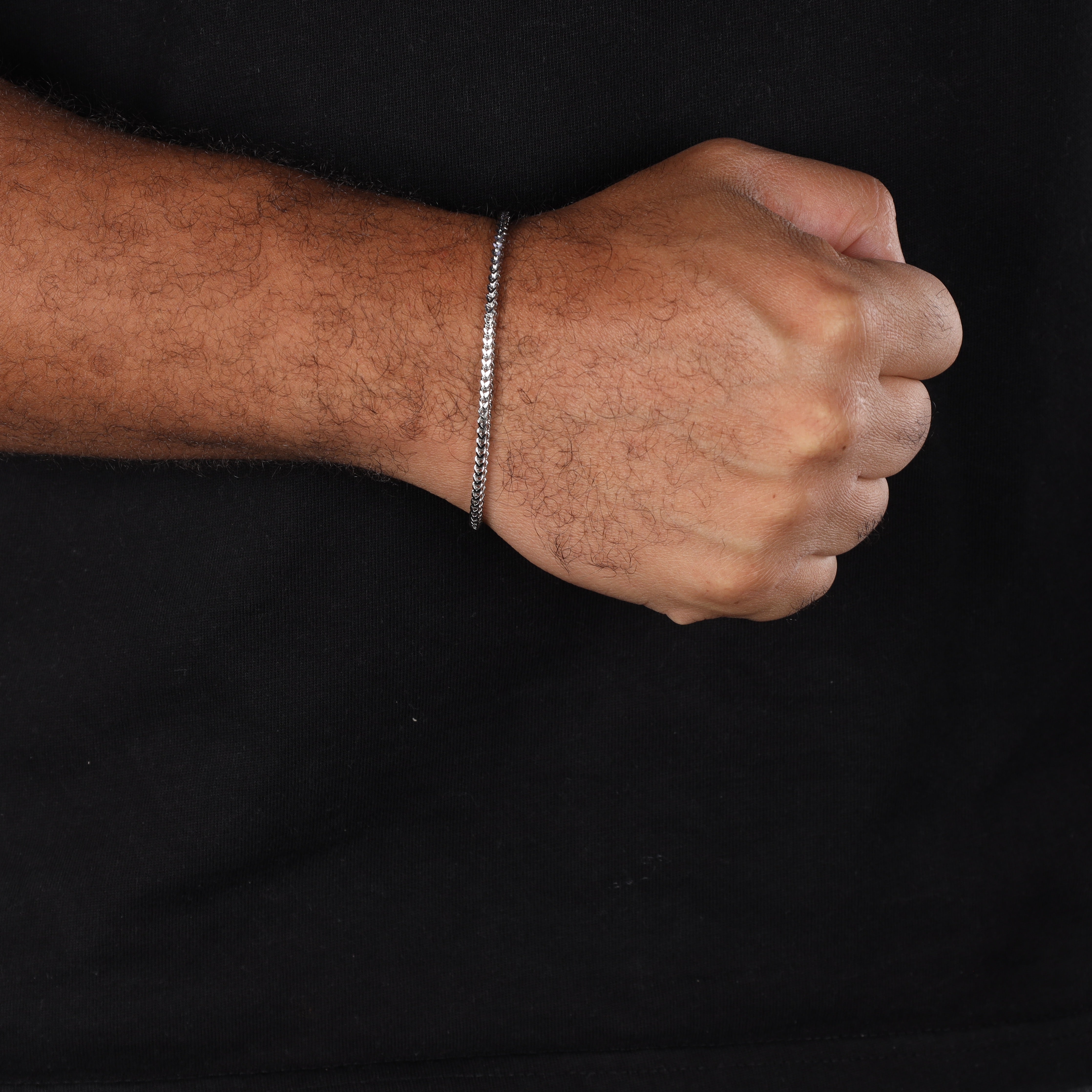 Franco Chain Armband 2,5mm breit aus Edelstahl - Taipan Schmuck