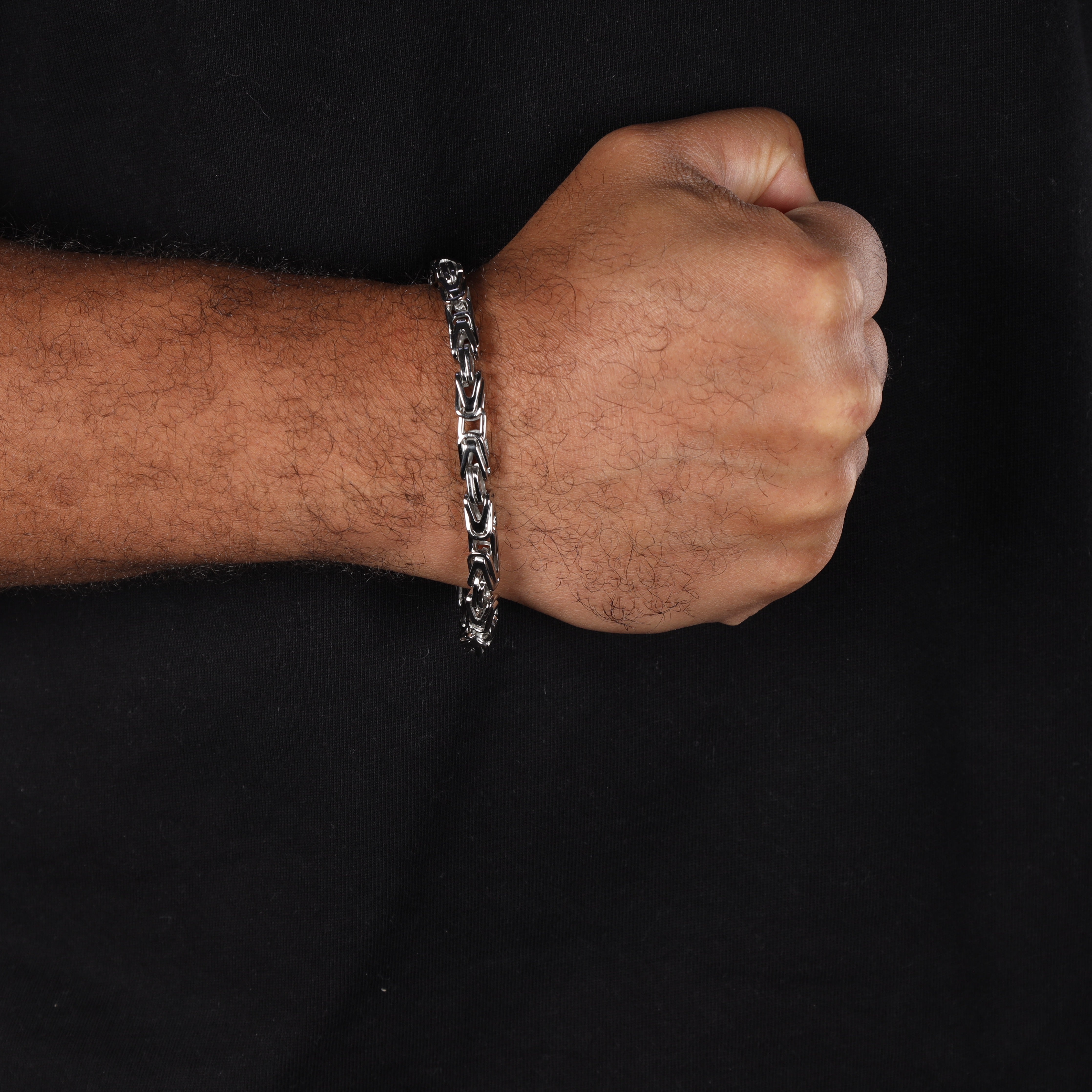 6mm Königskette Armband aus Edelstahl