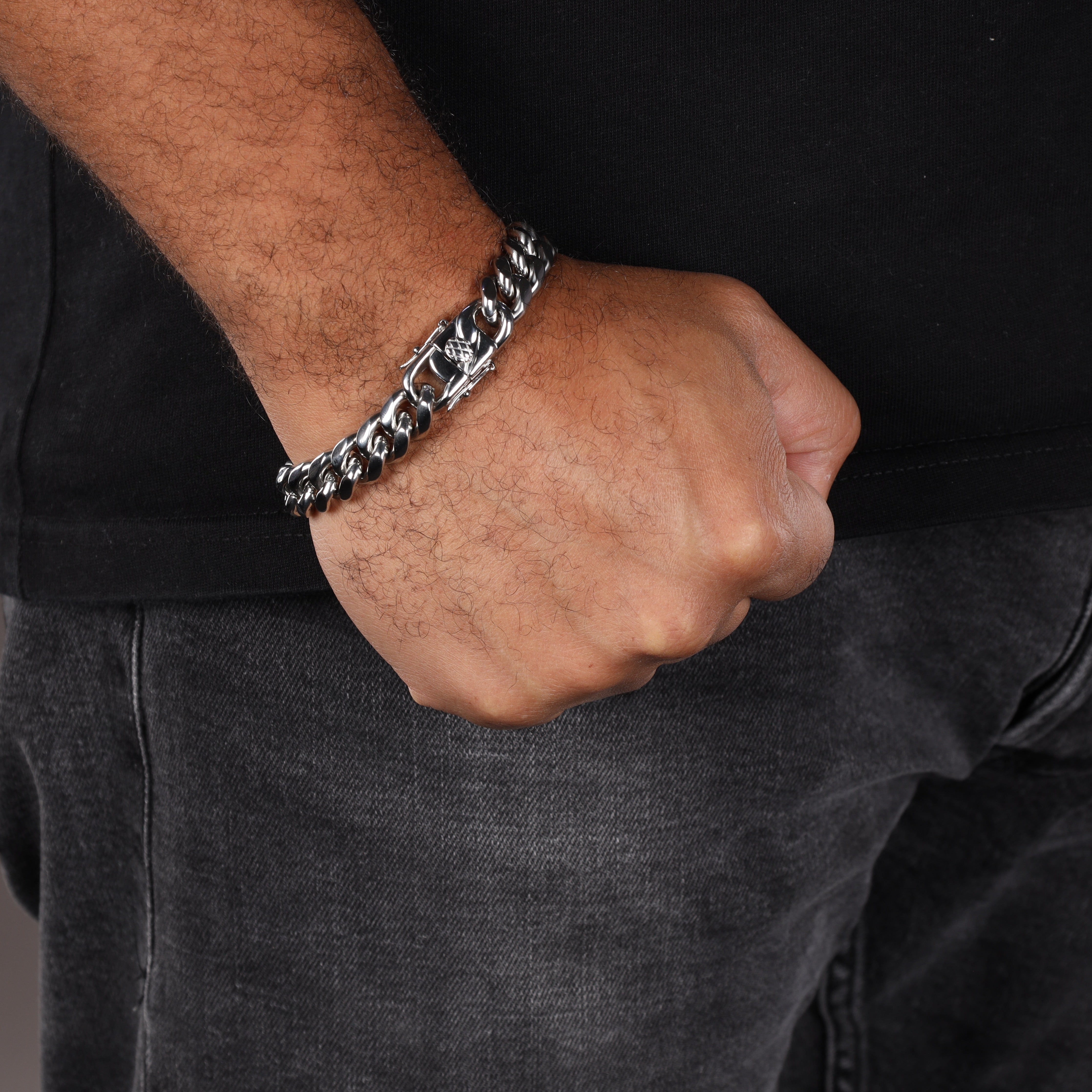 12mm Miami Cuban Link Armband aus Edelstahl