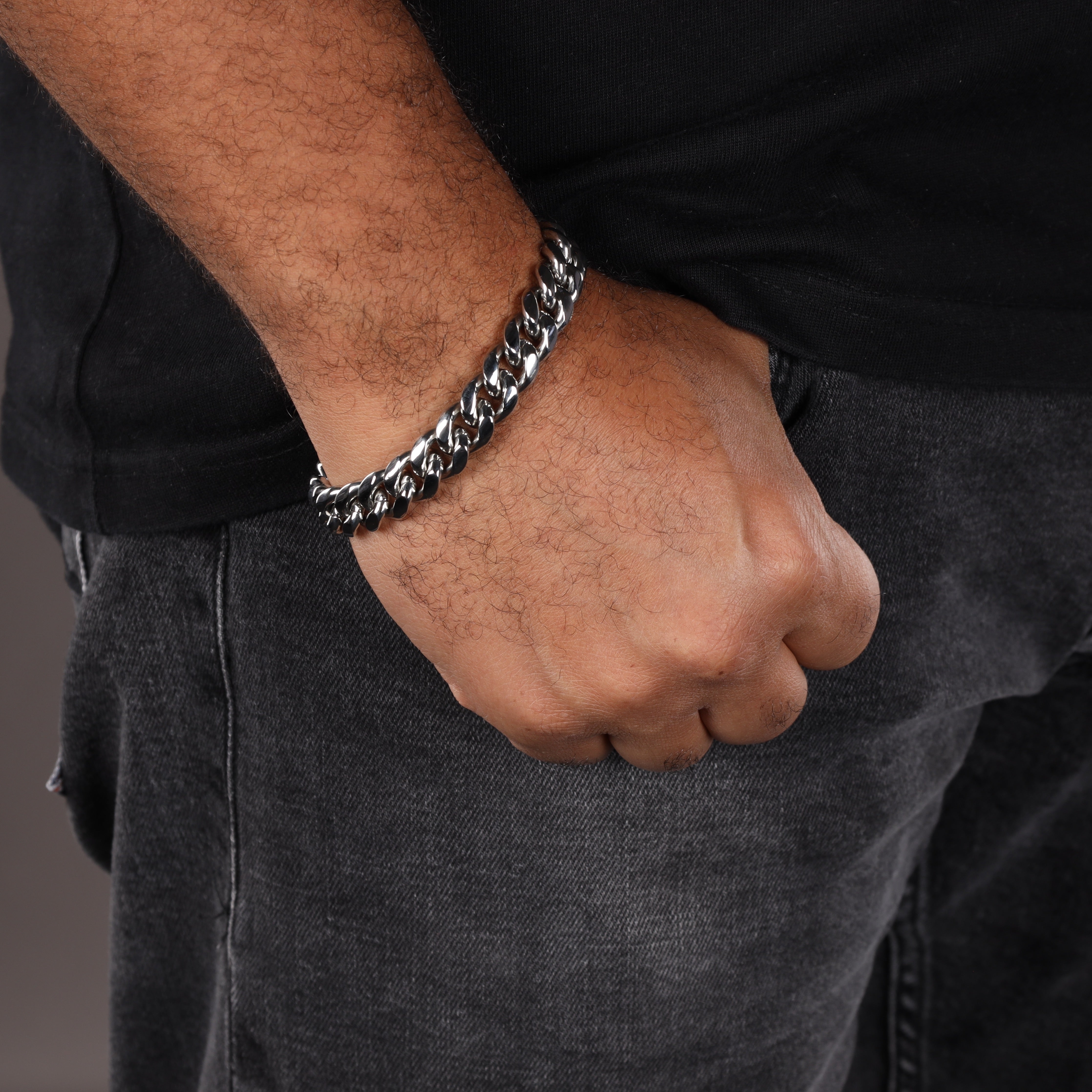 12mm Miami Cuban Link Armband aus Edelstahl