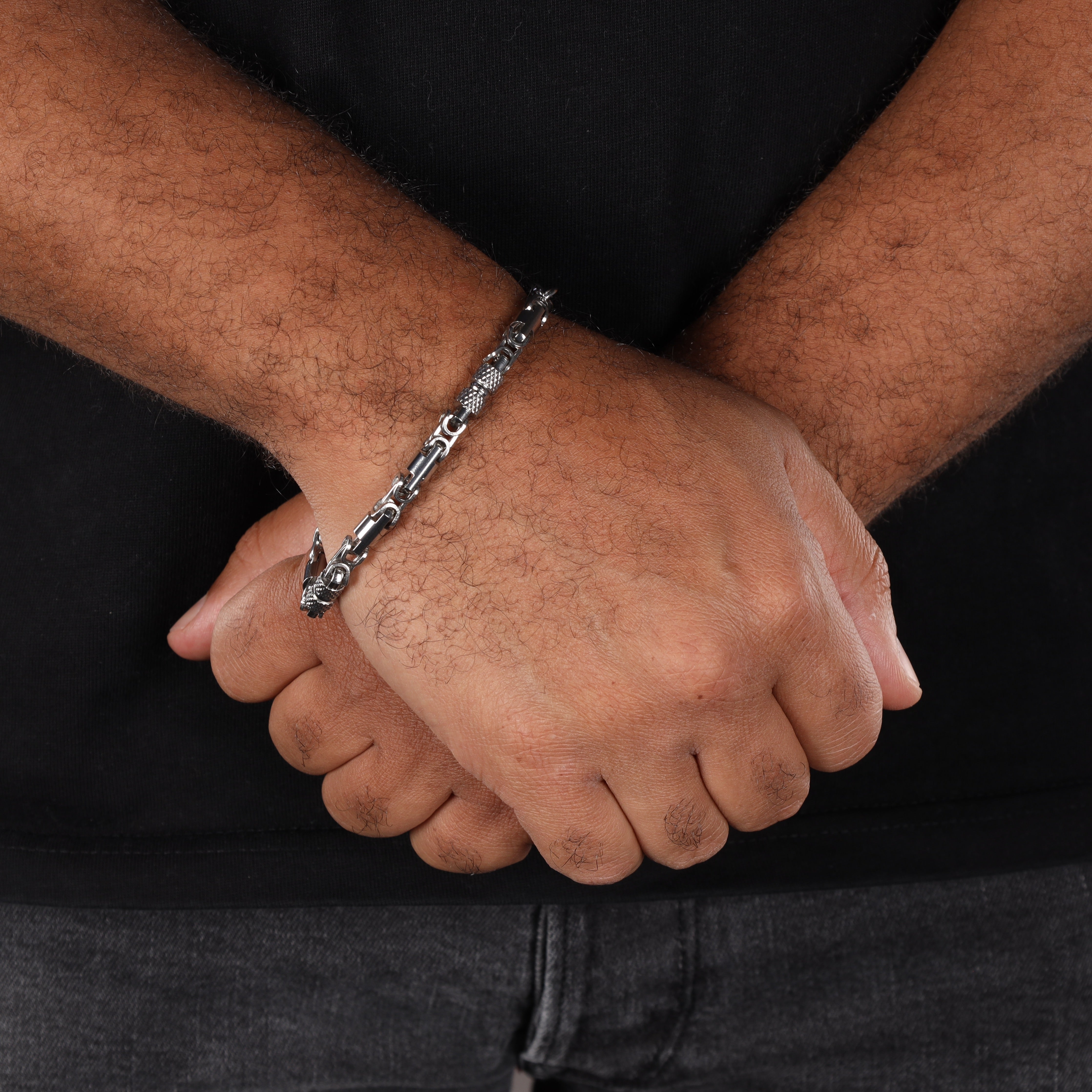 MonteCarlo bracelet 6mm wide 22cm made of stainless steel