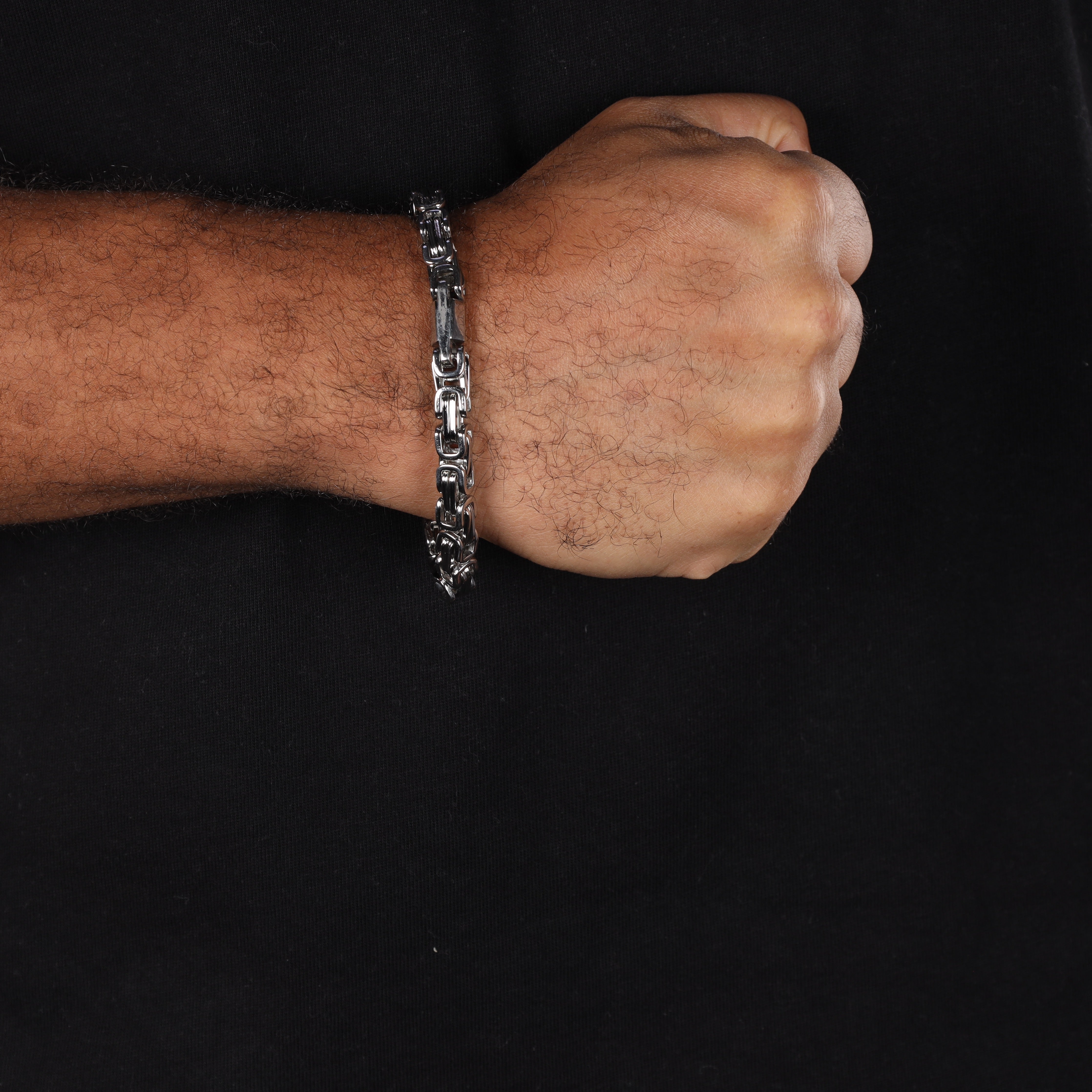 7mm Königskette + Montecarlo Armband 22cm aus Edelstahl - Taipan Schmuck