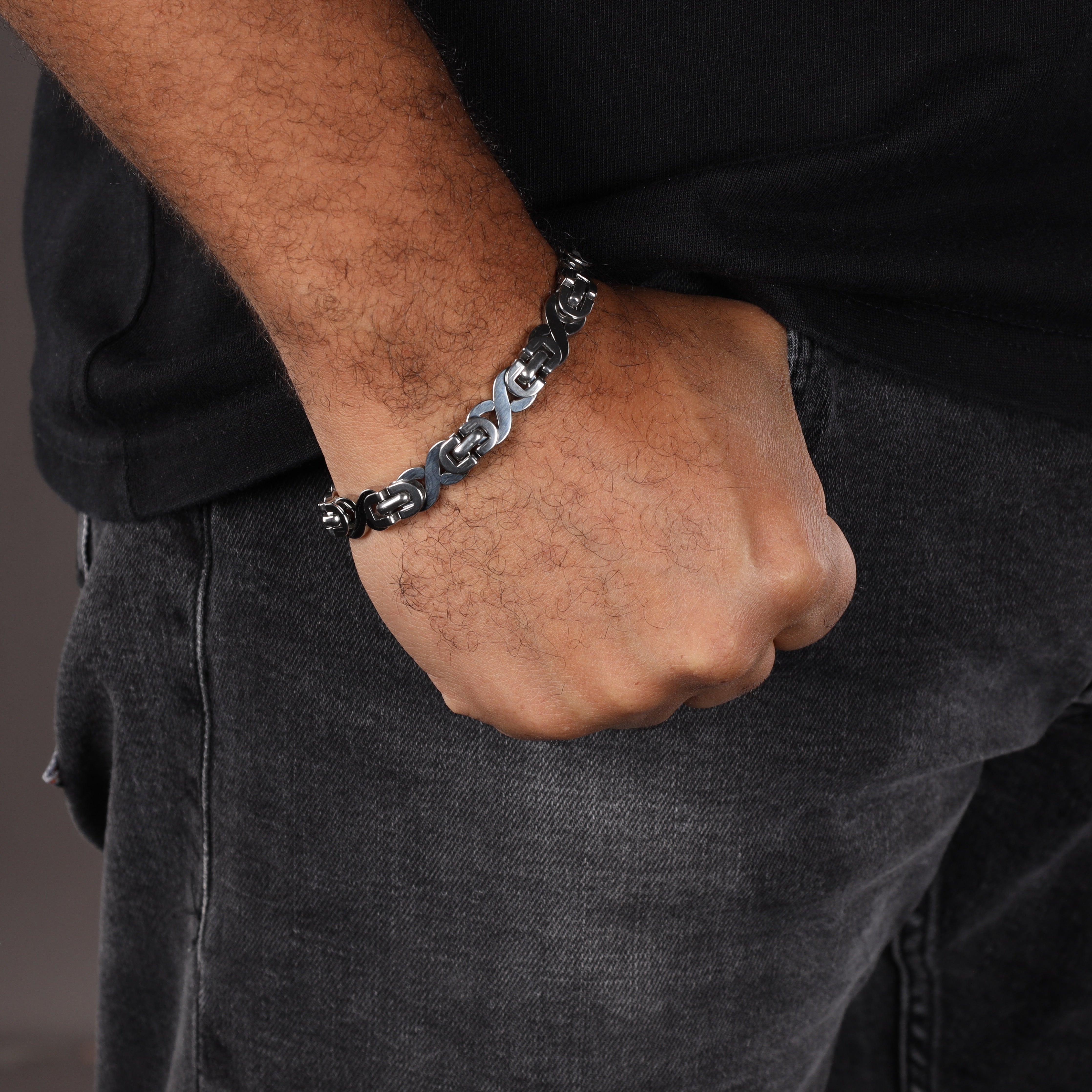 10mm Etruskerkette Armband Infinity aus Edelstahl - Taipan Schmuck