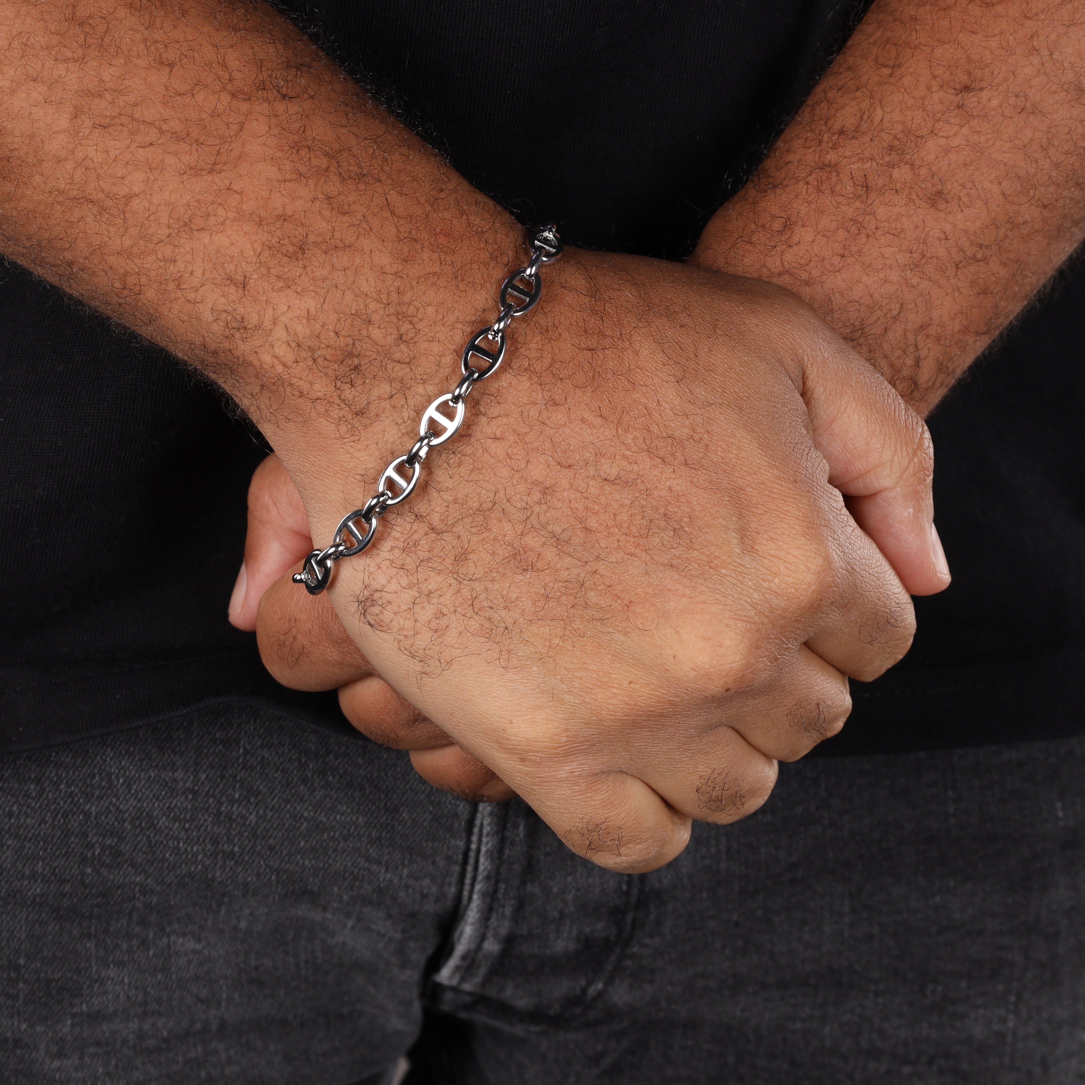 Marinerkette Armband 8mm breit 22cm aus Edelstahl - Taipan Schmuck