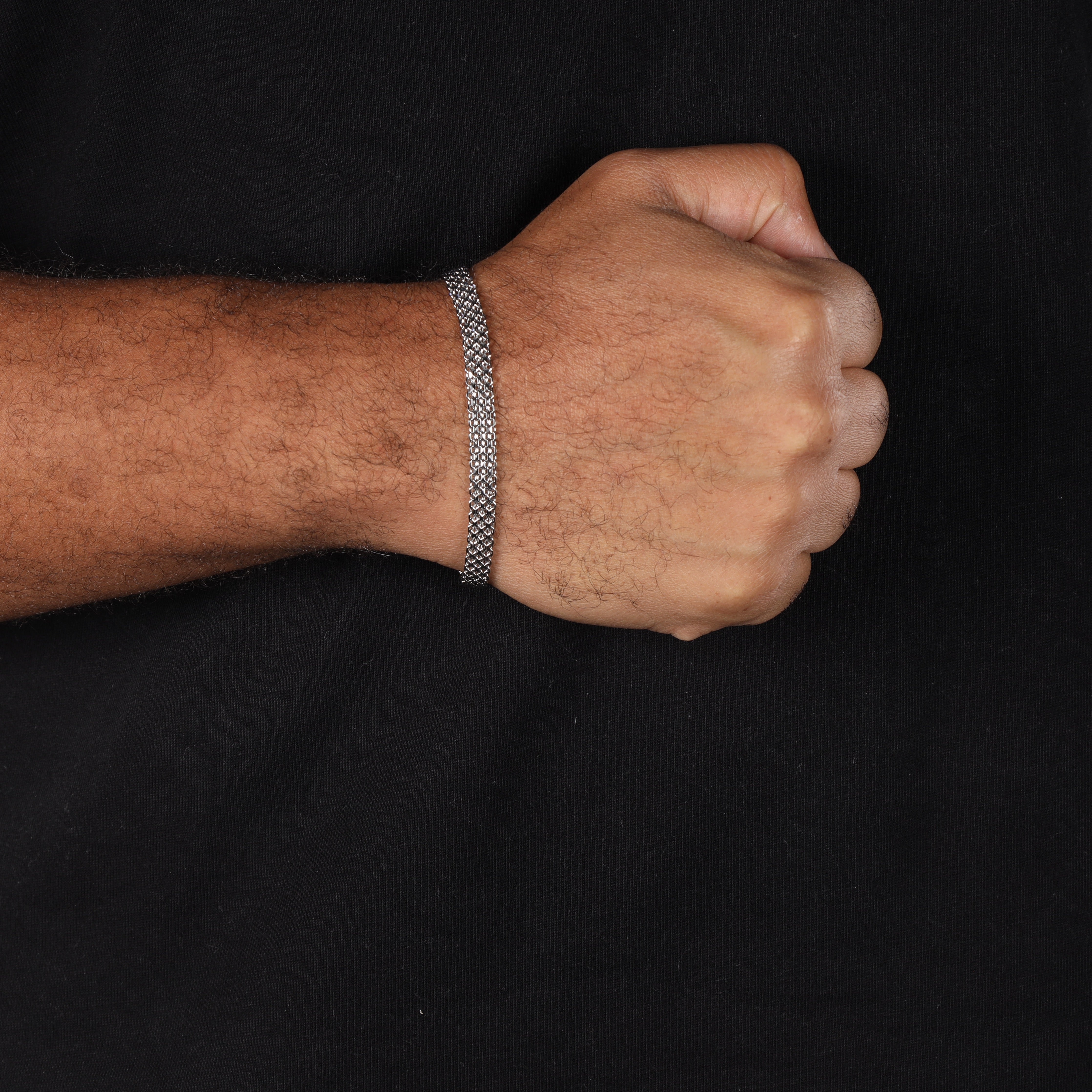 6mm Bismarck Kette Armband 20cm aus Edelstahl