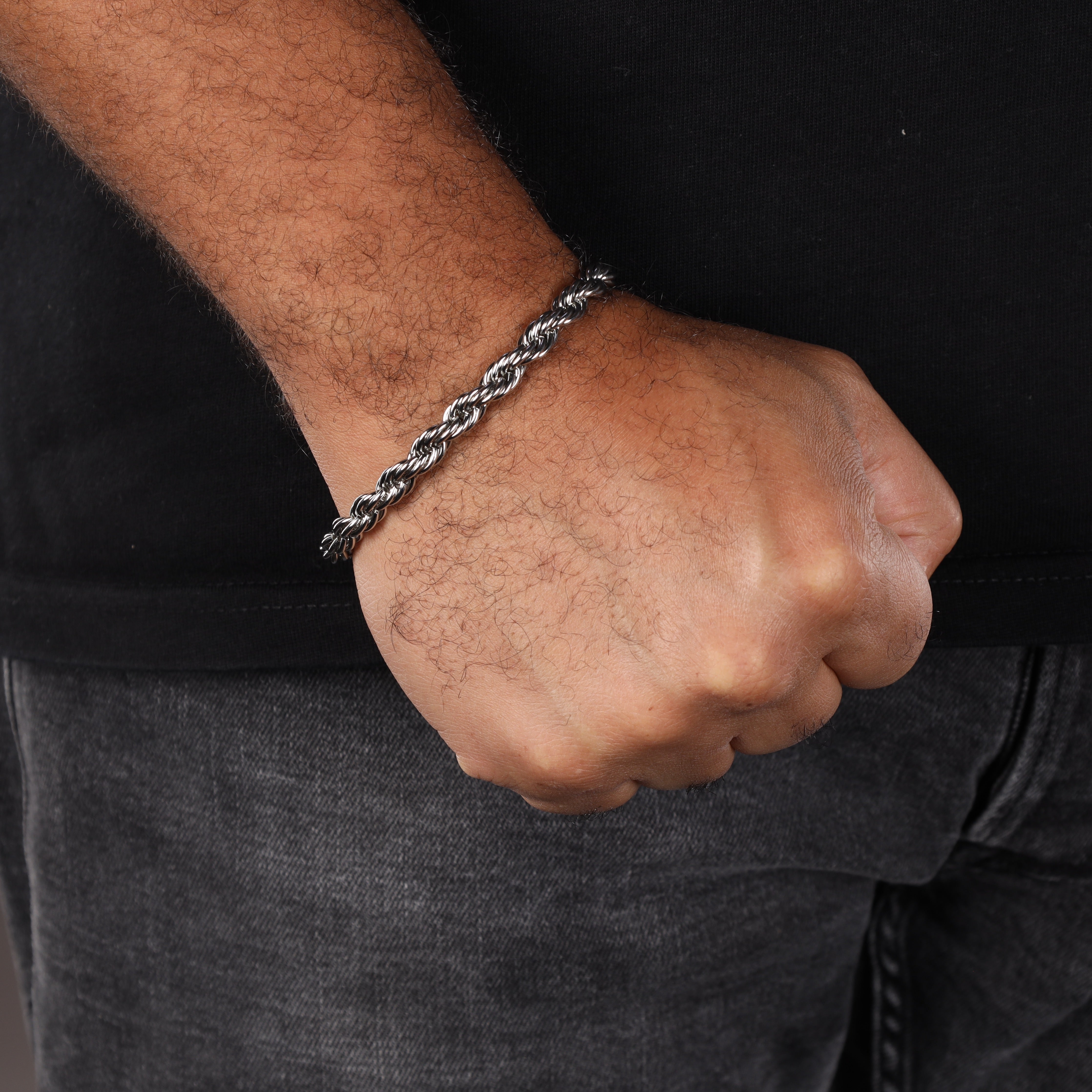 7mm Rope Chain Kordelkette Armband aus Edelstahl - Taipan Schmuck