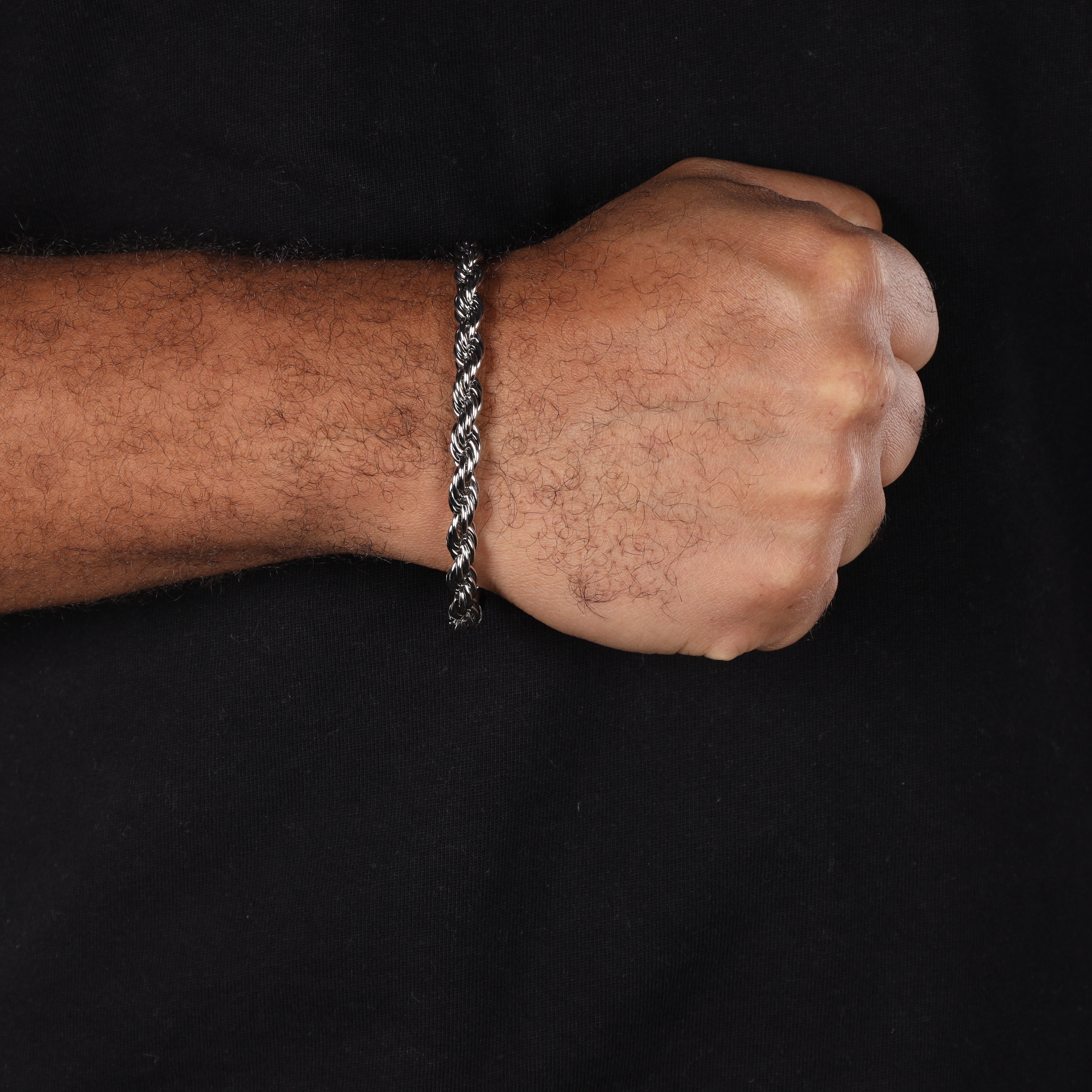 7mm Rope Chain Kordelkette Armband aus Edelstahl - Taipan Schmuck