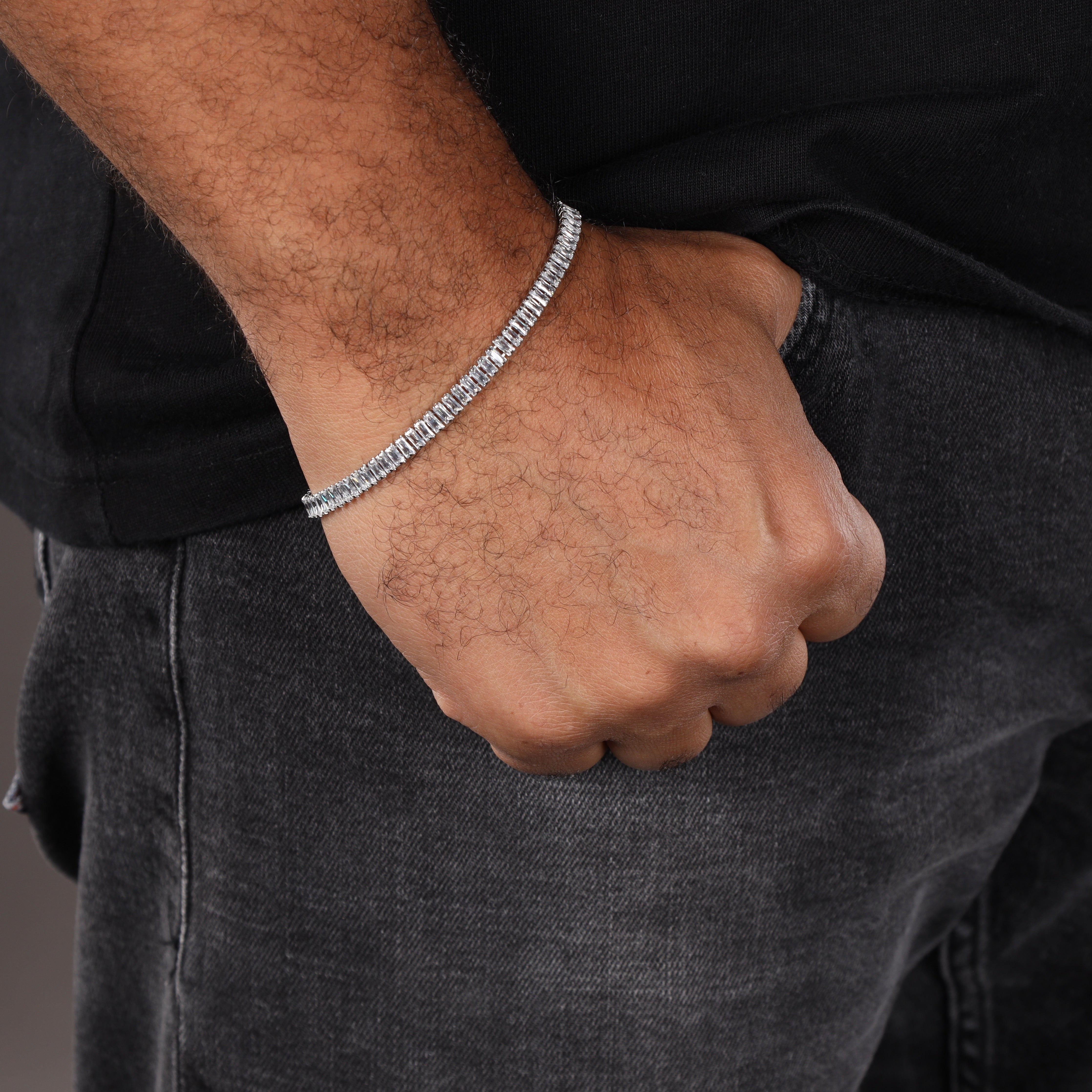4,5mm Tennis Chain Armband aus Edelstahl - Taipan Schmuck
