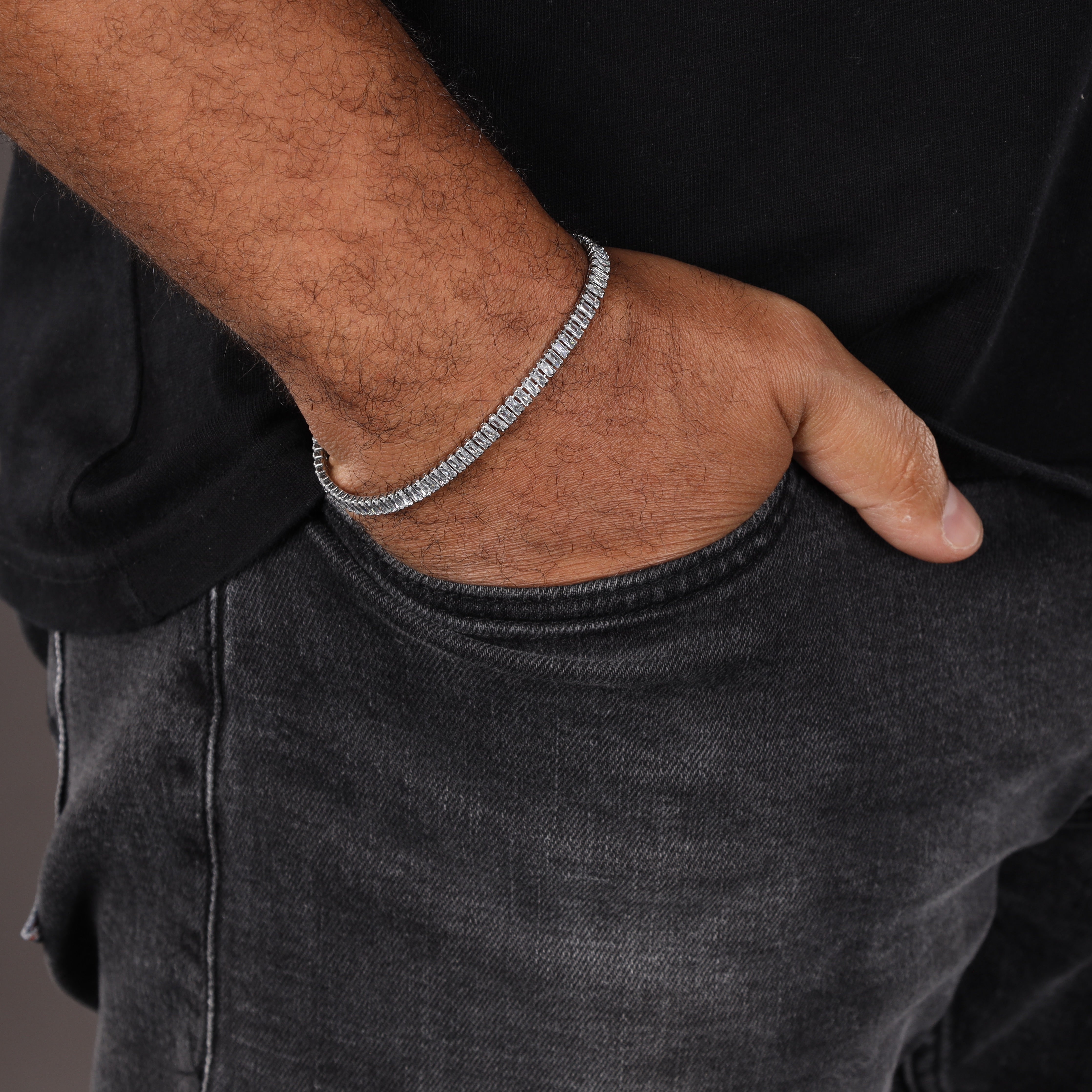 4,5mm Tennis Chain Armband aus Edelstahl - Taipan Schmuck