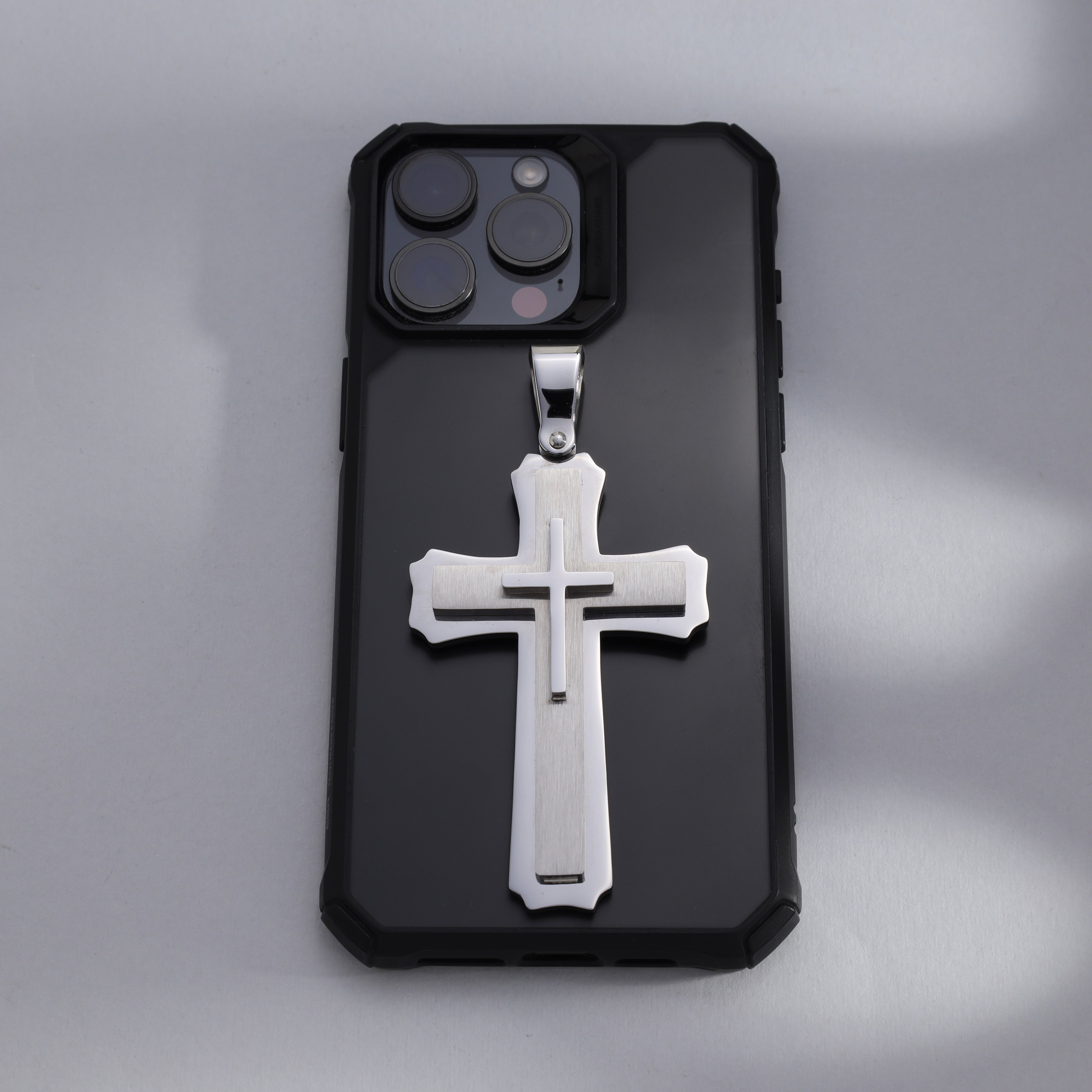 Sehr Großer Kreuz Anhänger aus Edelstahl - Taipan Schmuck