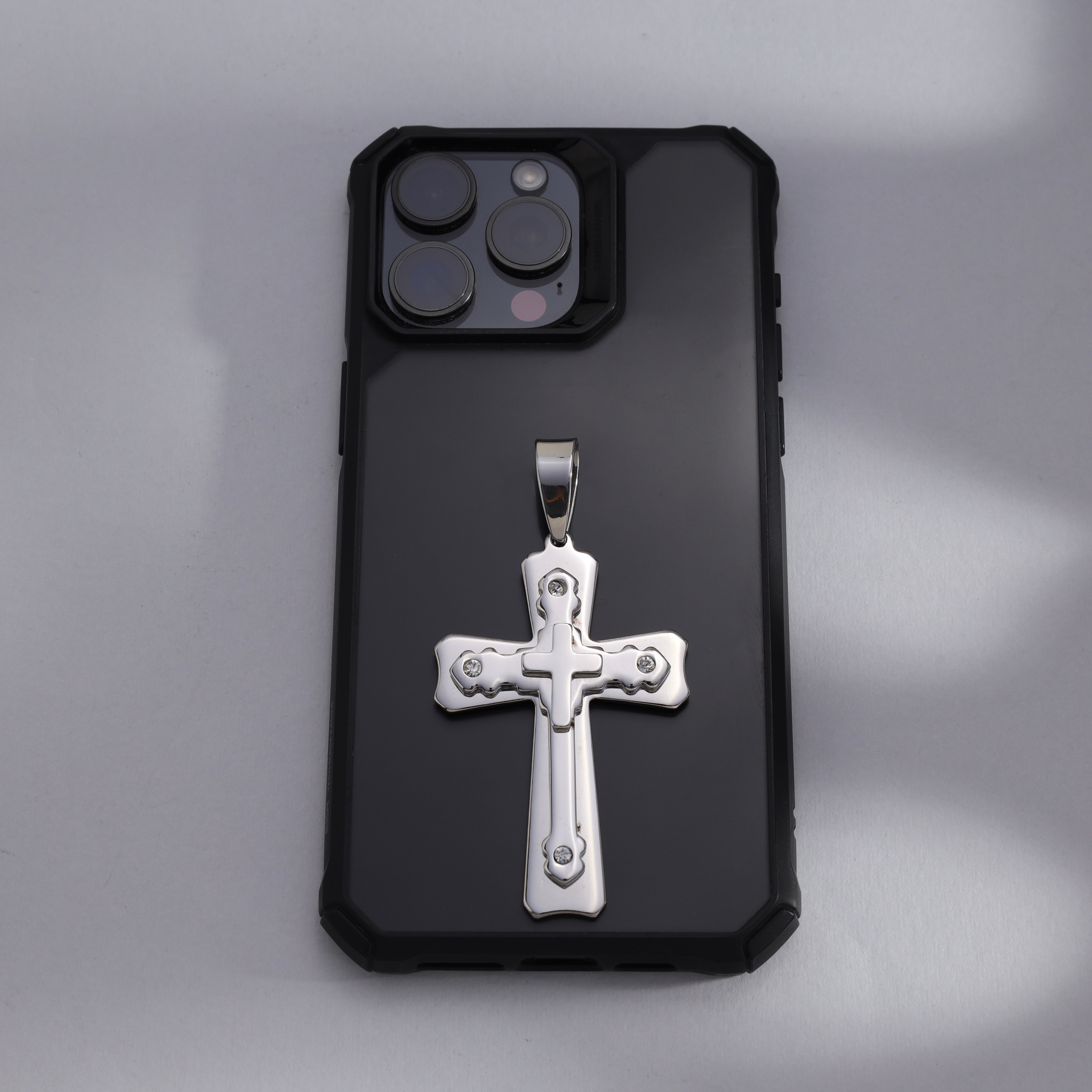 Sehr Großer Kreuz Anhänger aus Edelstahl - Taipan Schmuck