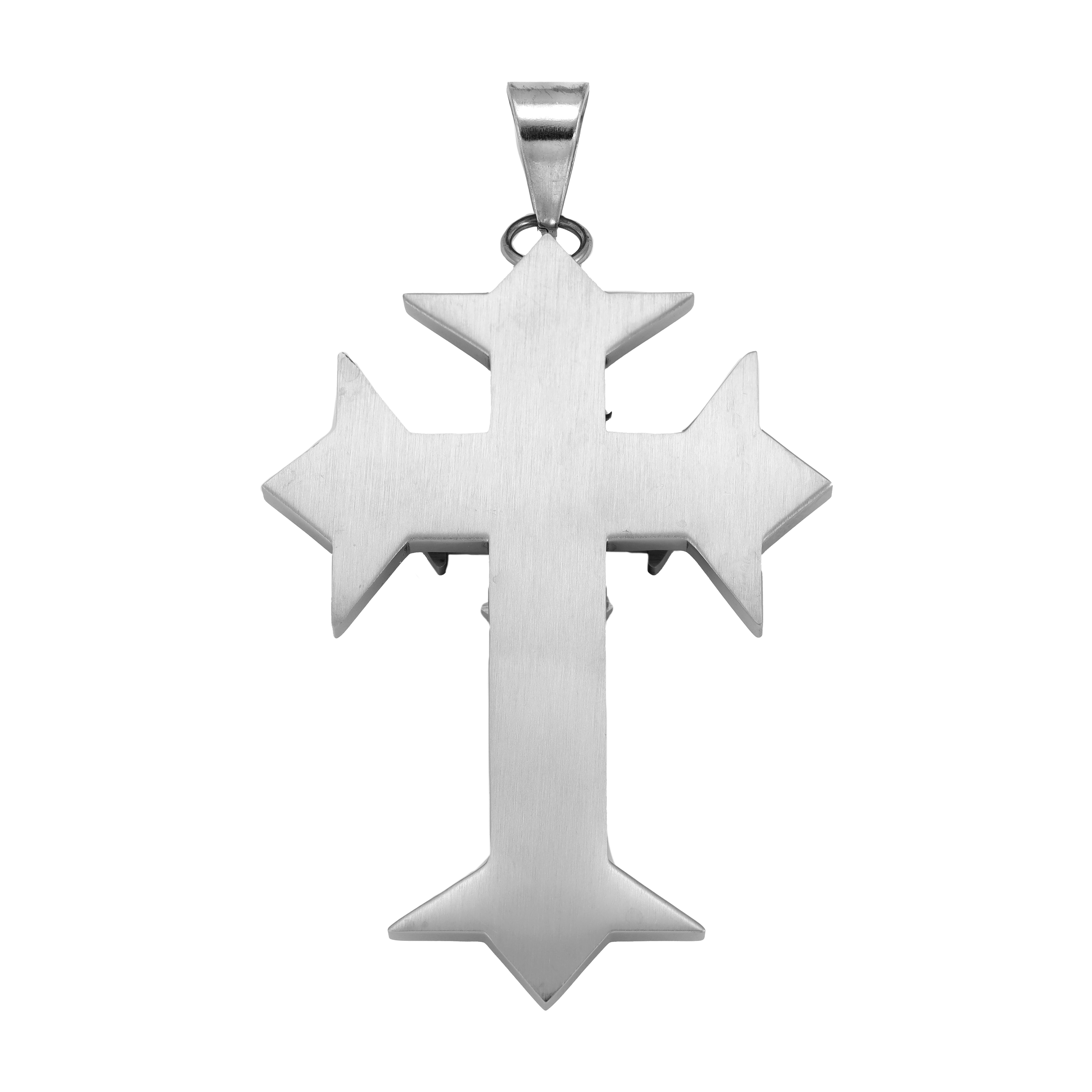 Sehr großer Kreuz Anhänger aus Edelstahl - Taipan Schmuck