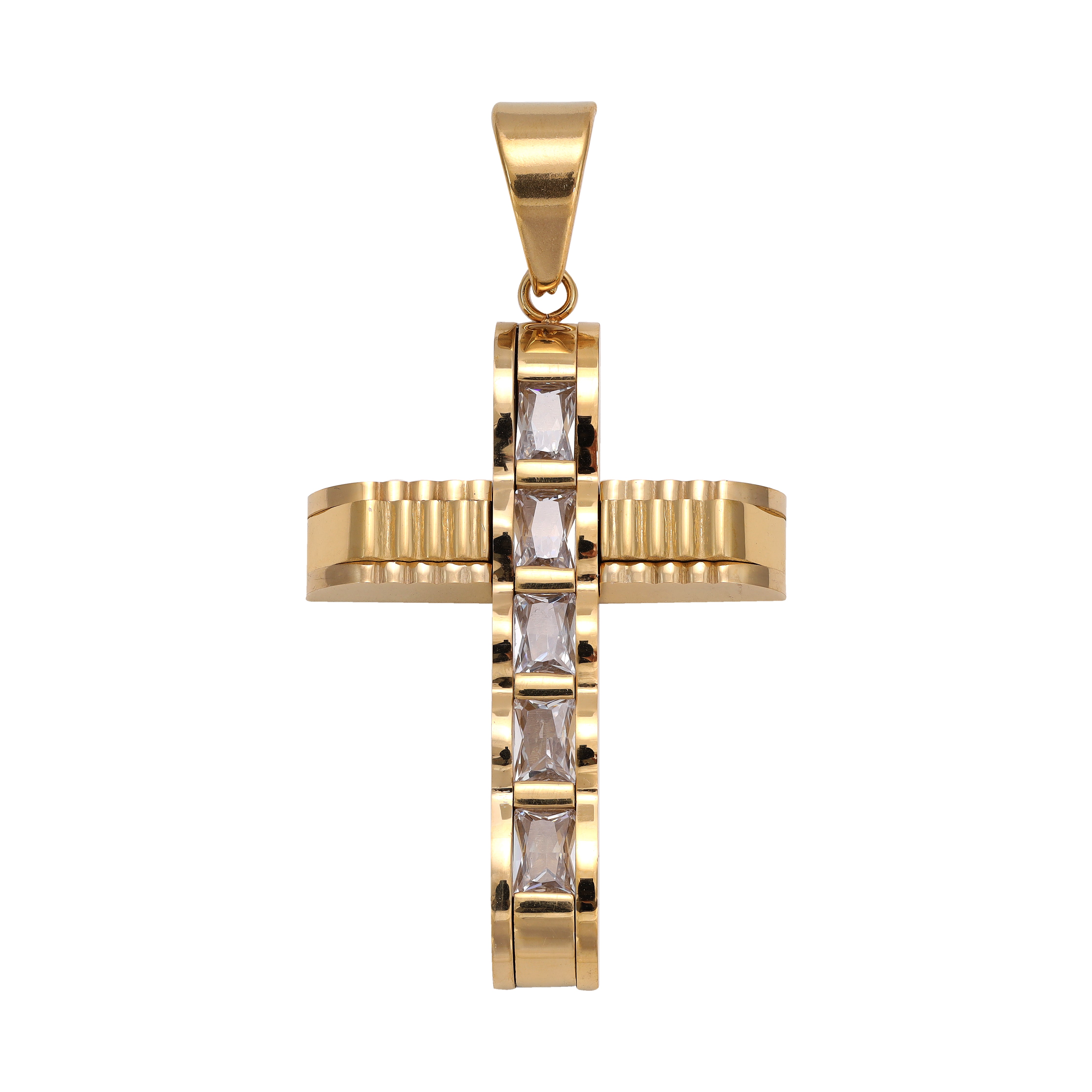Verschiedene Kreuz Anhänger aus Edelstahl 18K vergoldet - Taipan Schmuck