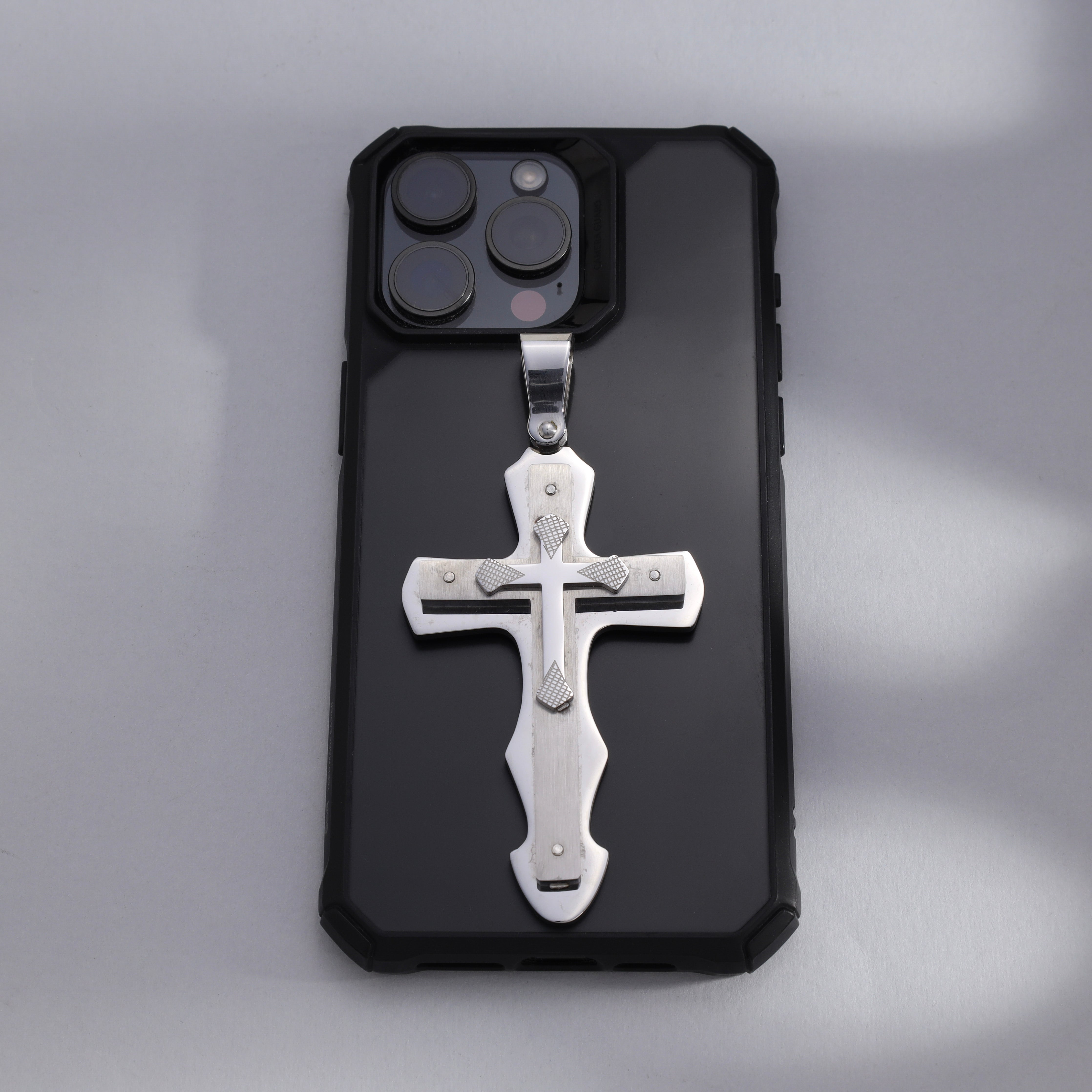 Sehr großer Kreuz Anhänger aus Edelstahl - Taipan Schmuck