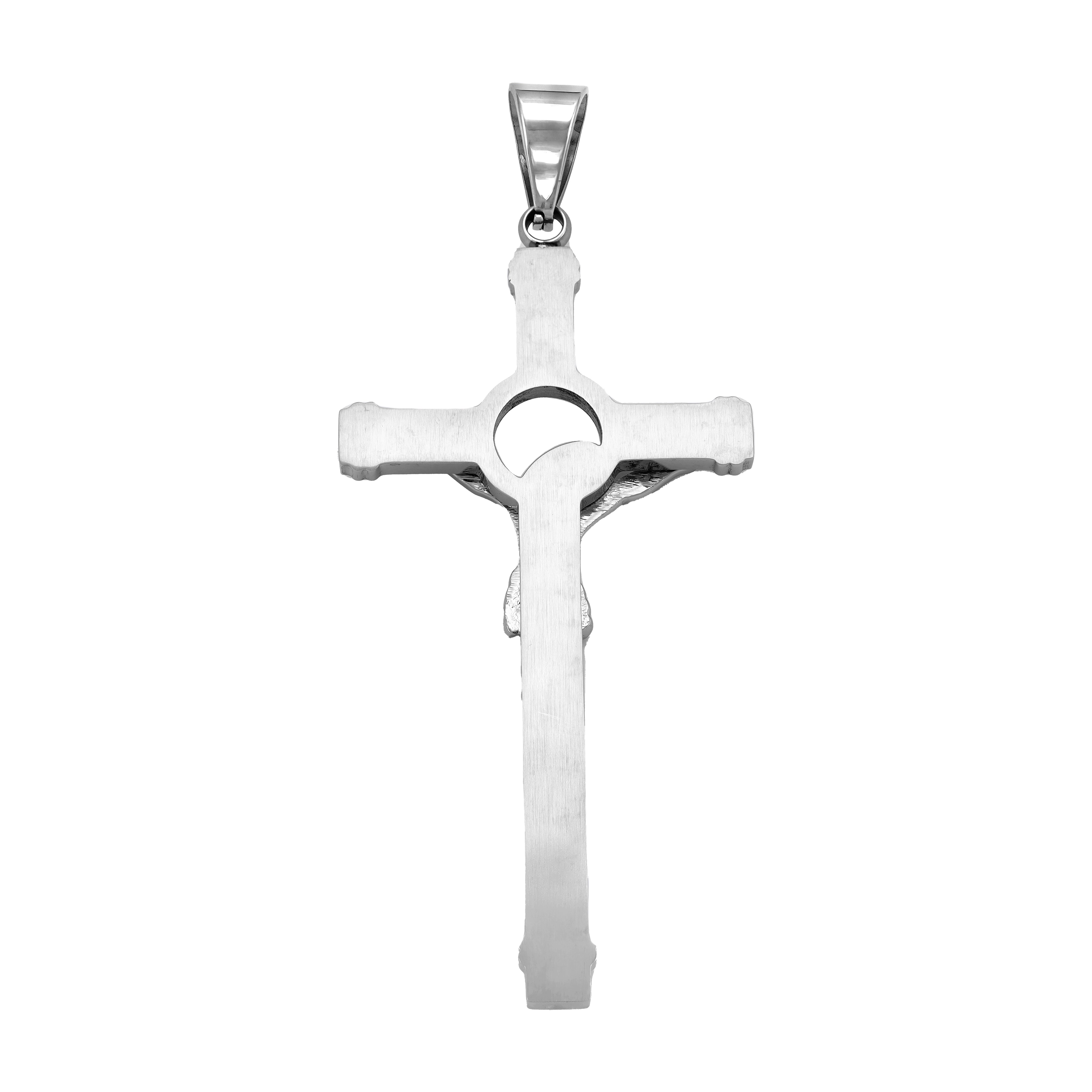Sehr großer Anhänger Kreuz mit Jesus aus Edelstahl - Taipan Schmuck