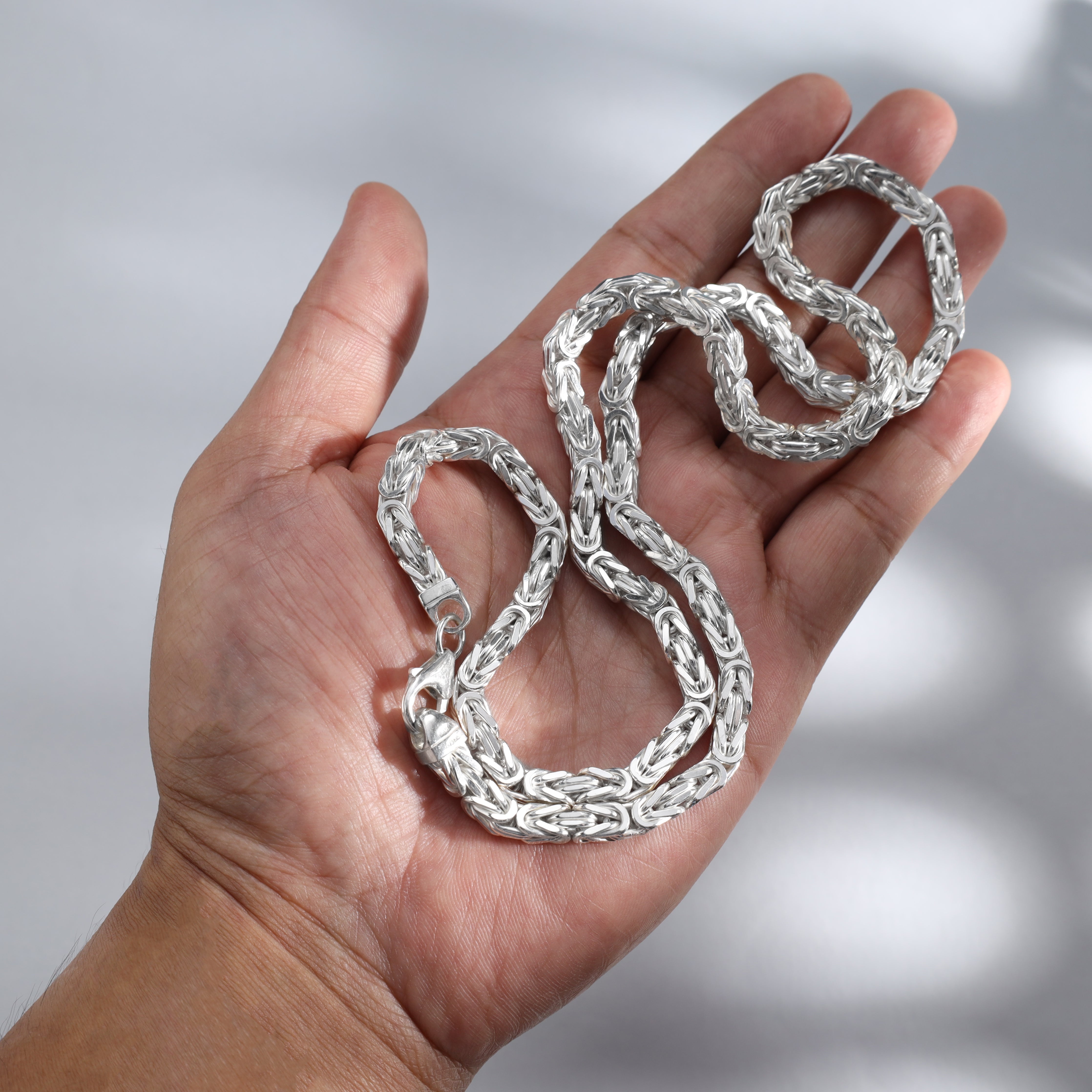 5mm Königskette - 925 Silber massiv vierkant - Taipan Schmuck