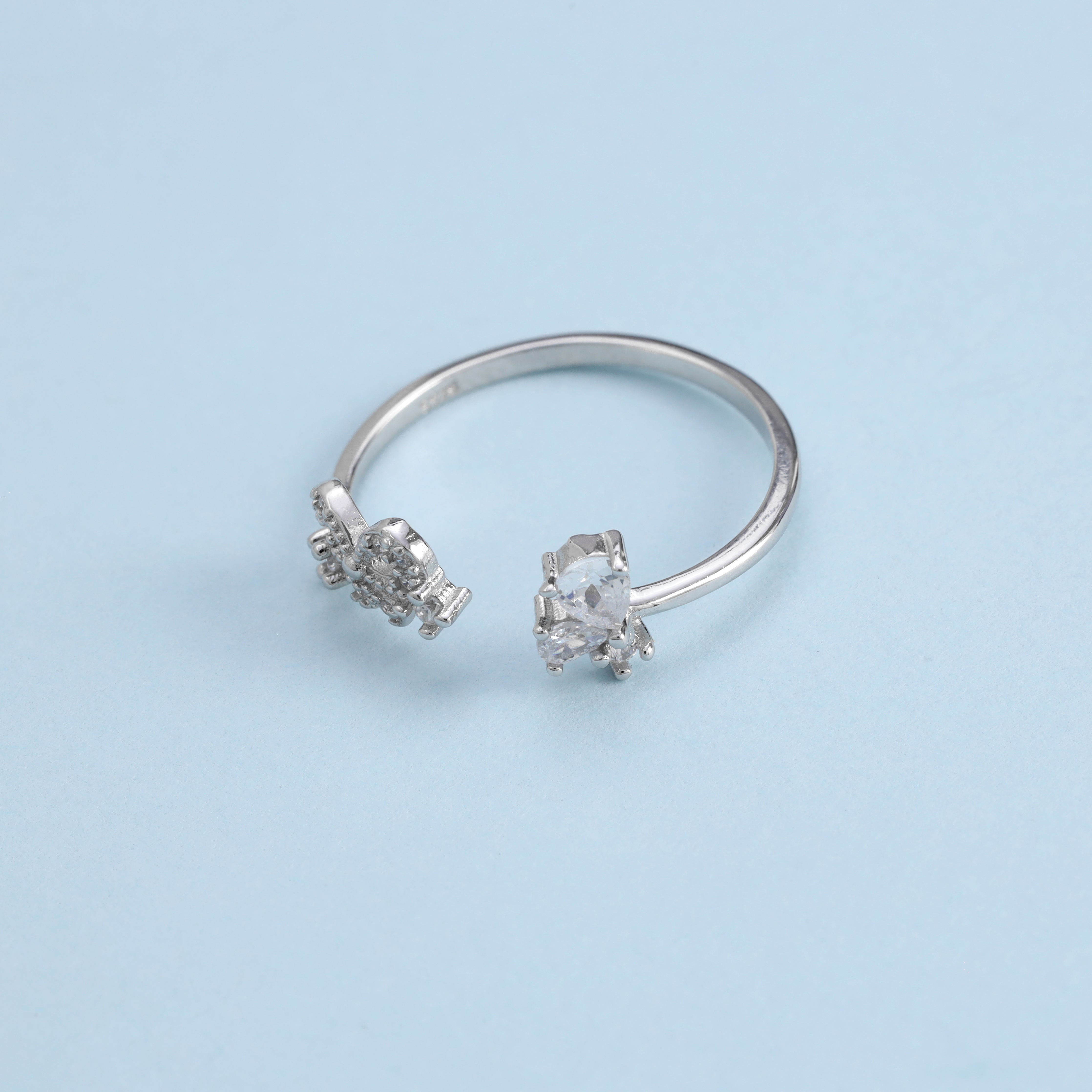 Damen Silberring Zirkonia Ring aus 925 Sterlingsilber - Taipan Schmuck