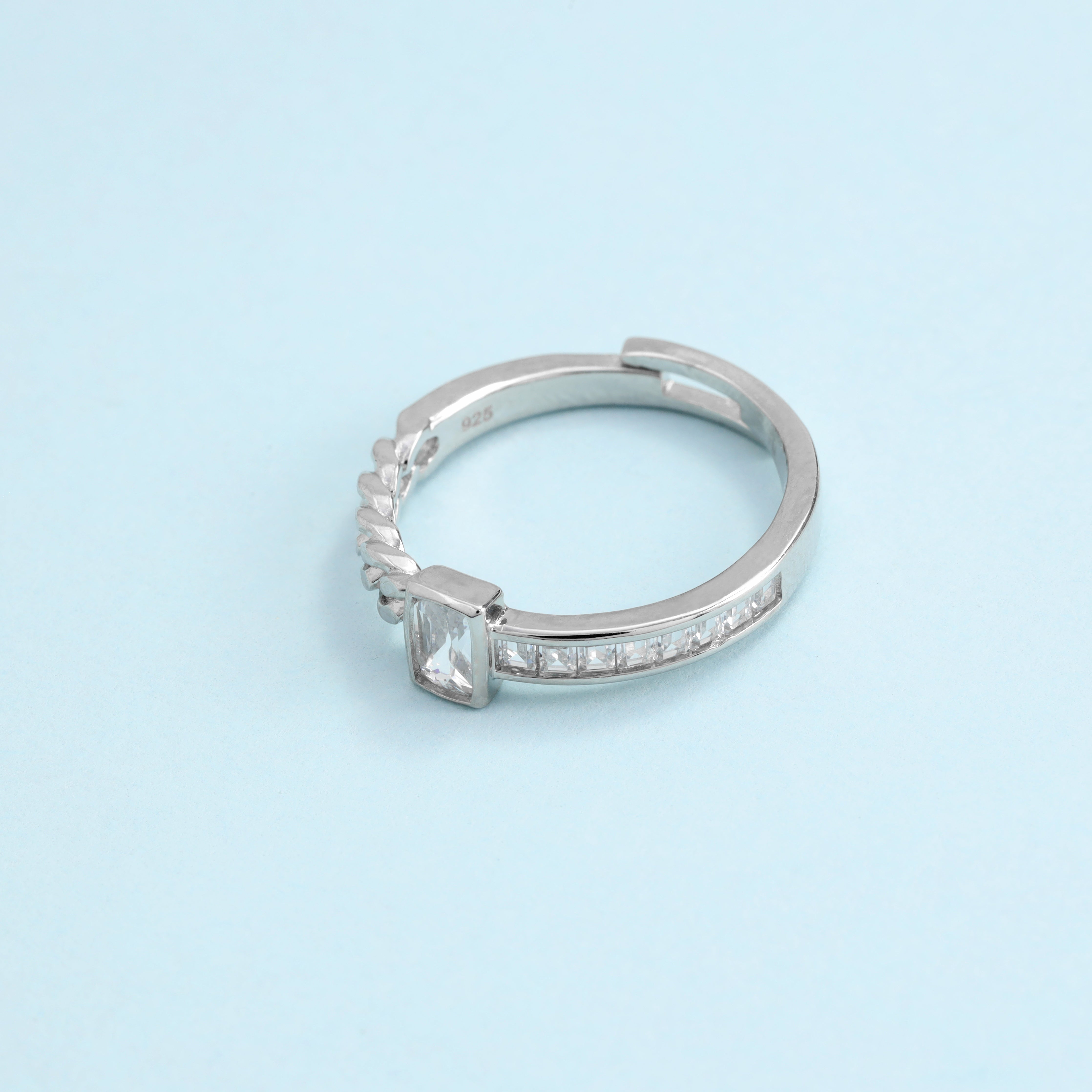 Damen Silberring Zirkonia Ring aus 925 Sterlingsilber - Taipan Schmuck