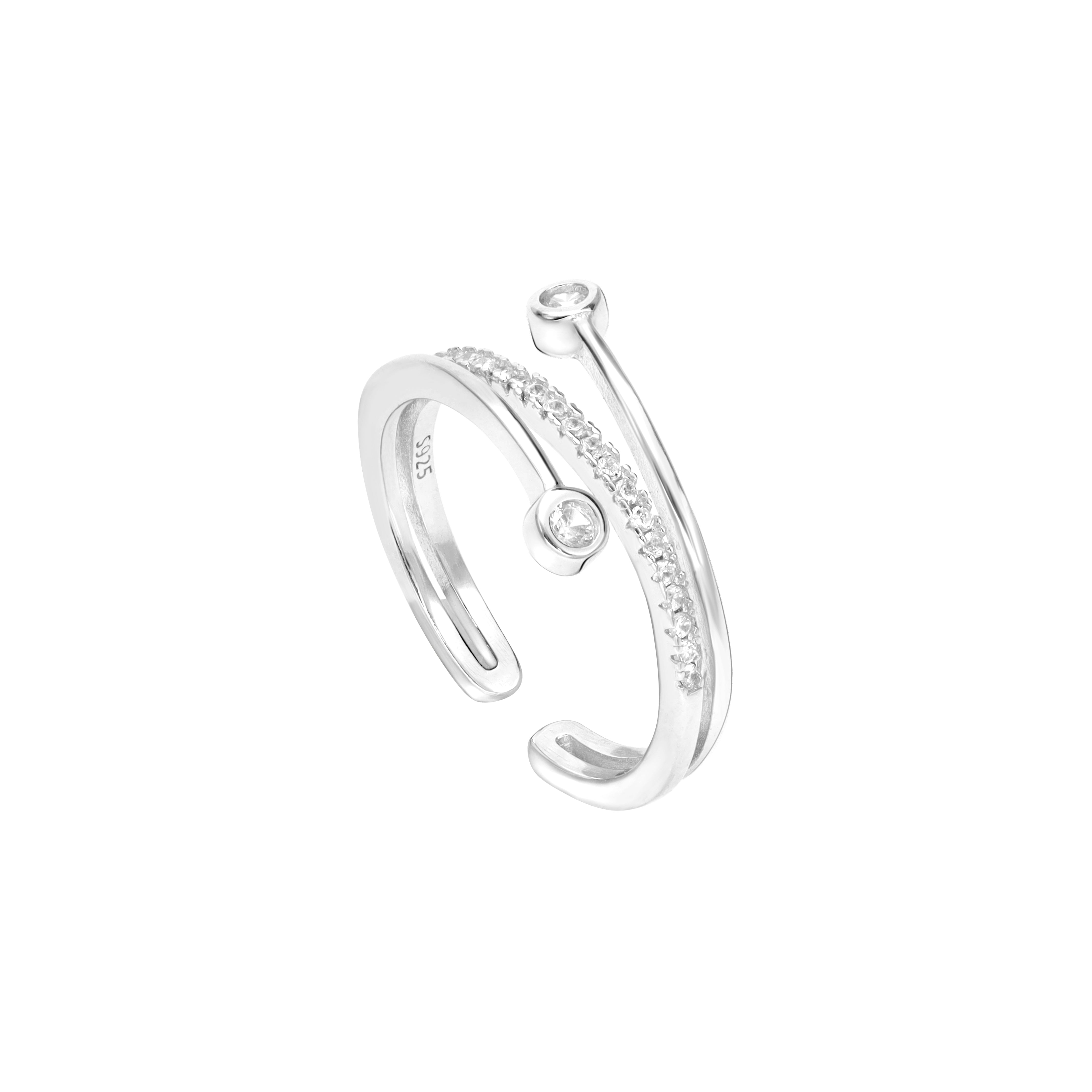 Damen Silberring Zirkonia Ring Größe aus 925 Sterlingsilber - Taipan Schmuck