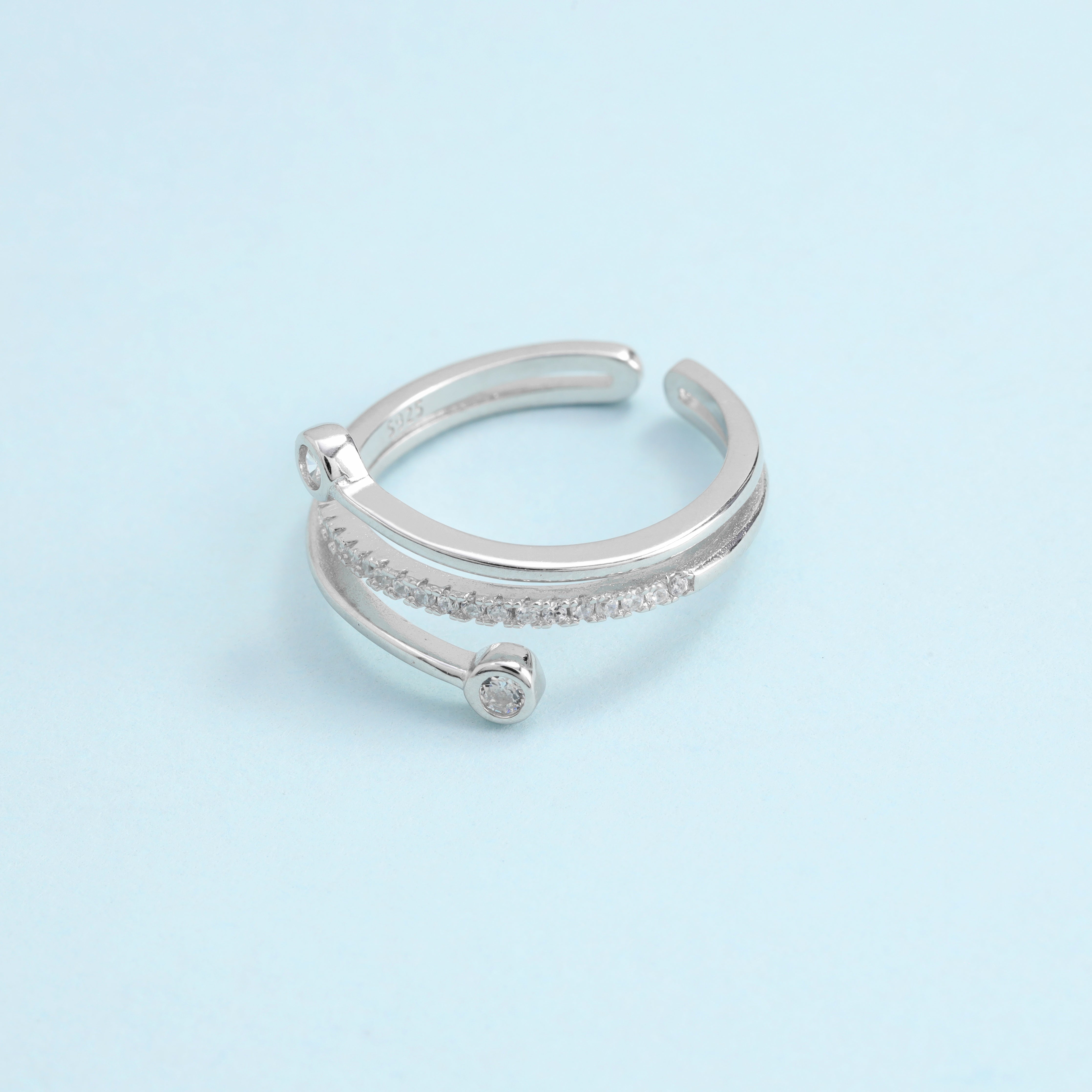 Damen Silberring Zirkonia Ring Größe aus 925 Sterlingsilber - Taipan Schmuck