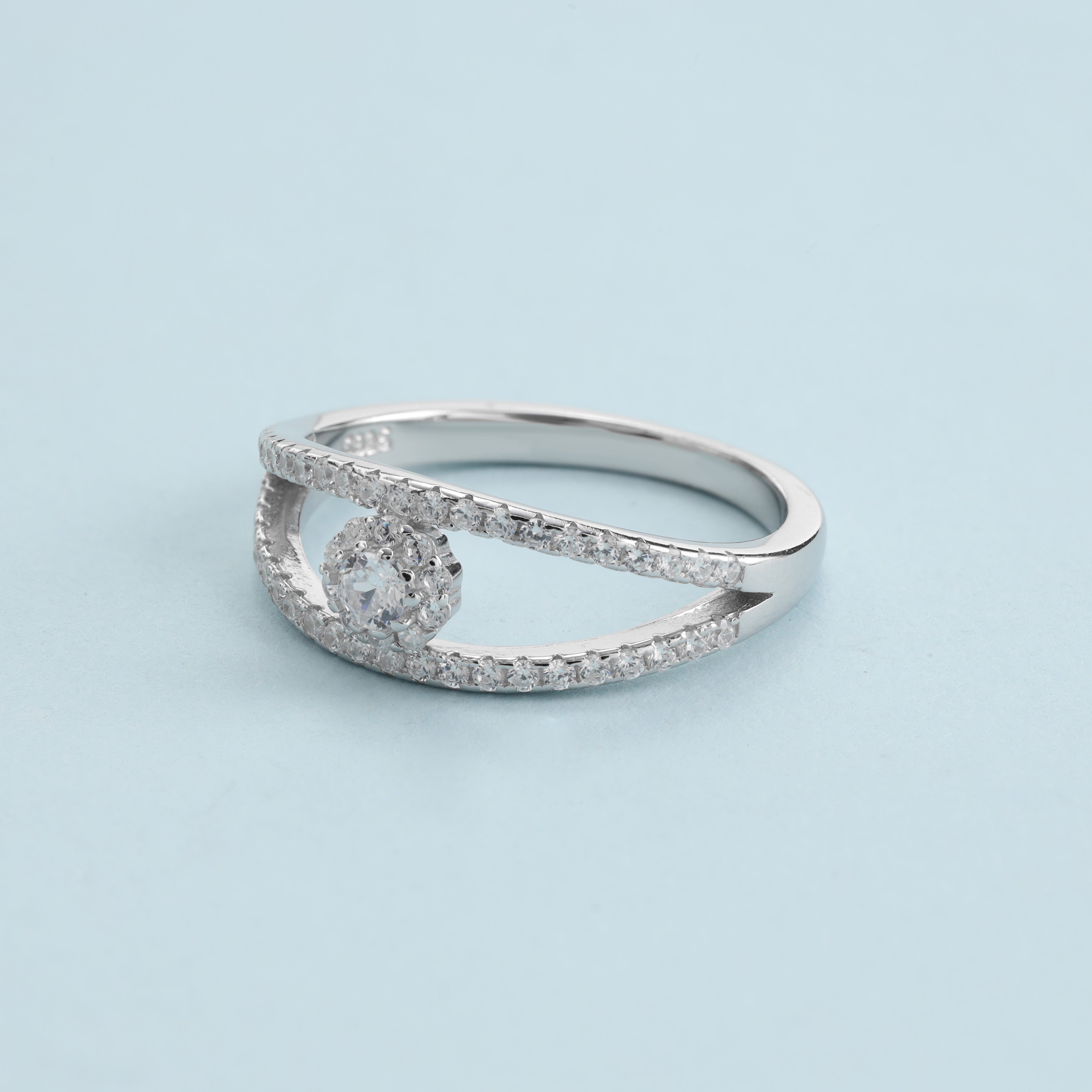 Damen Silberring Zirkonia Ring Gr. 6/7/8/9 aus 925 Sterlingsilber - Taipan Schmuck