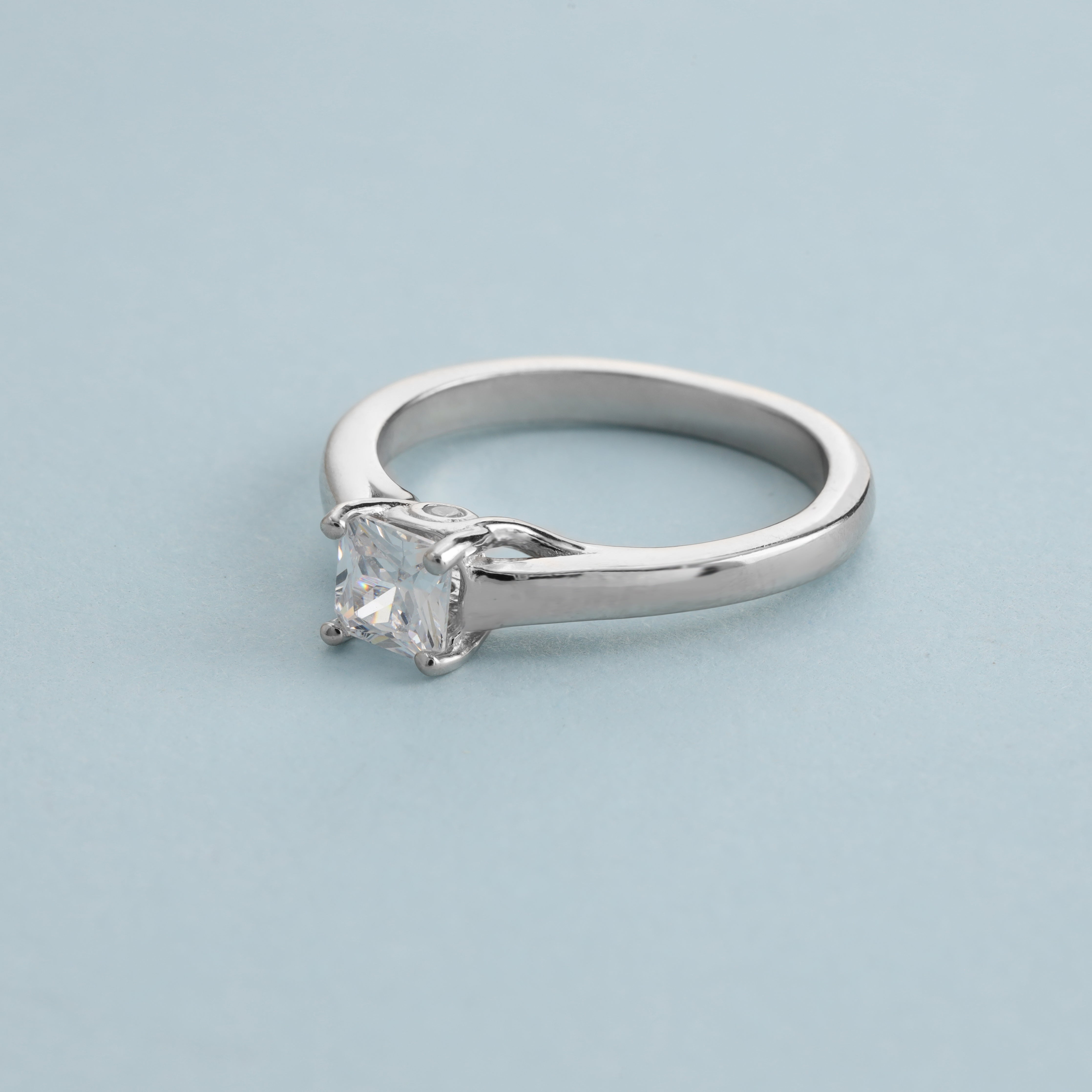 Verlobungsring Antragsring Damen Silberring Zirkonia Ring Gr. 5/6/7/8/9 aus 925 Sterlingsilber - Taipan Schmuck