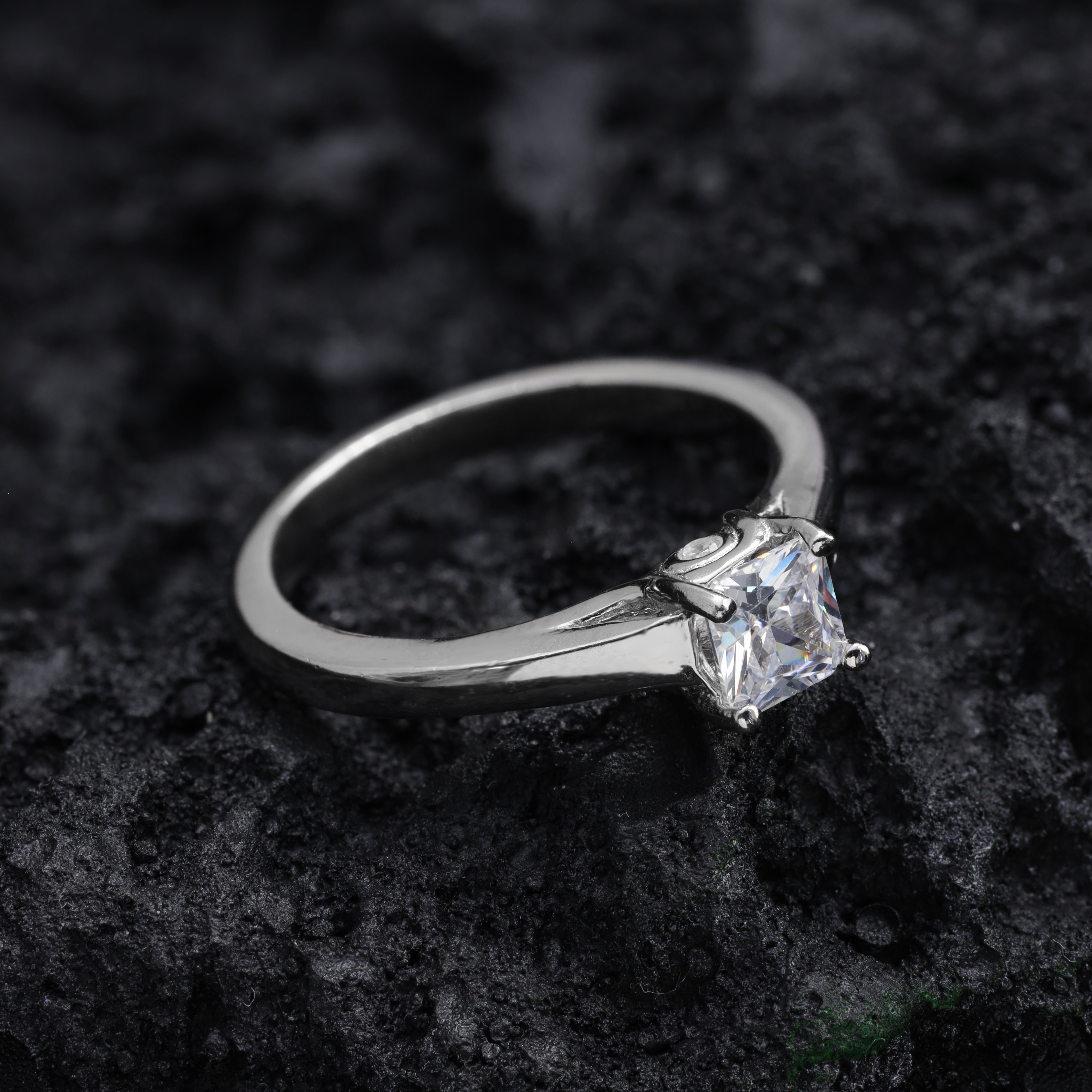 Verlobungsring Antragsring Damen Silberring Zirkonia Ring Gr. 5/6/7/8/9 aus 925 Sterlingsilber - Taipan Schmuck