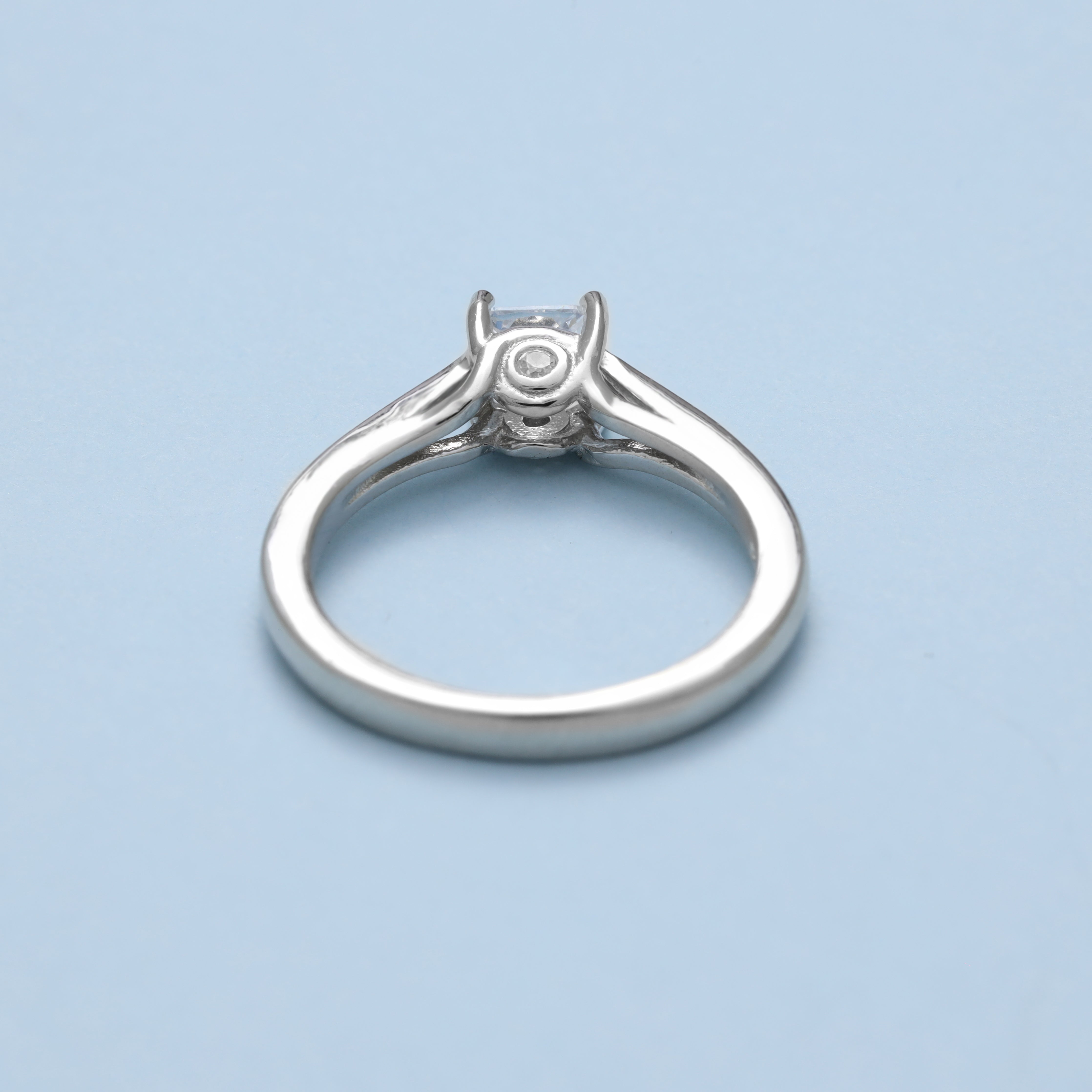 Verlobungsring Antragsring Damen Silberring Zirkonia Ring Gr. 5/6/7/8/9 aus 925 Sterlingsilber - Taipan Schmuck