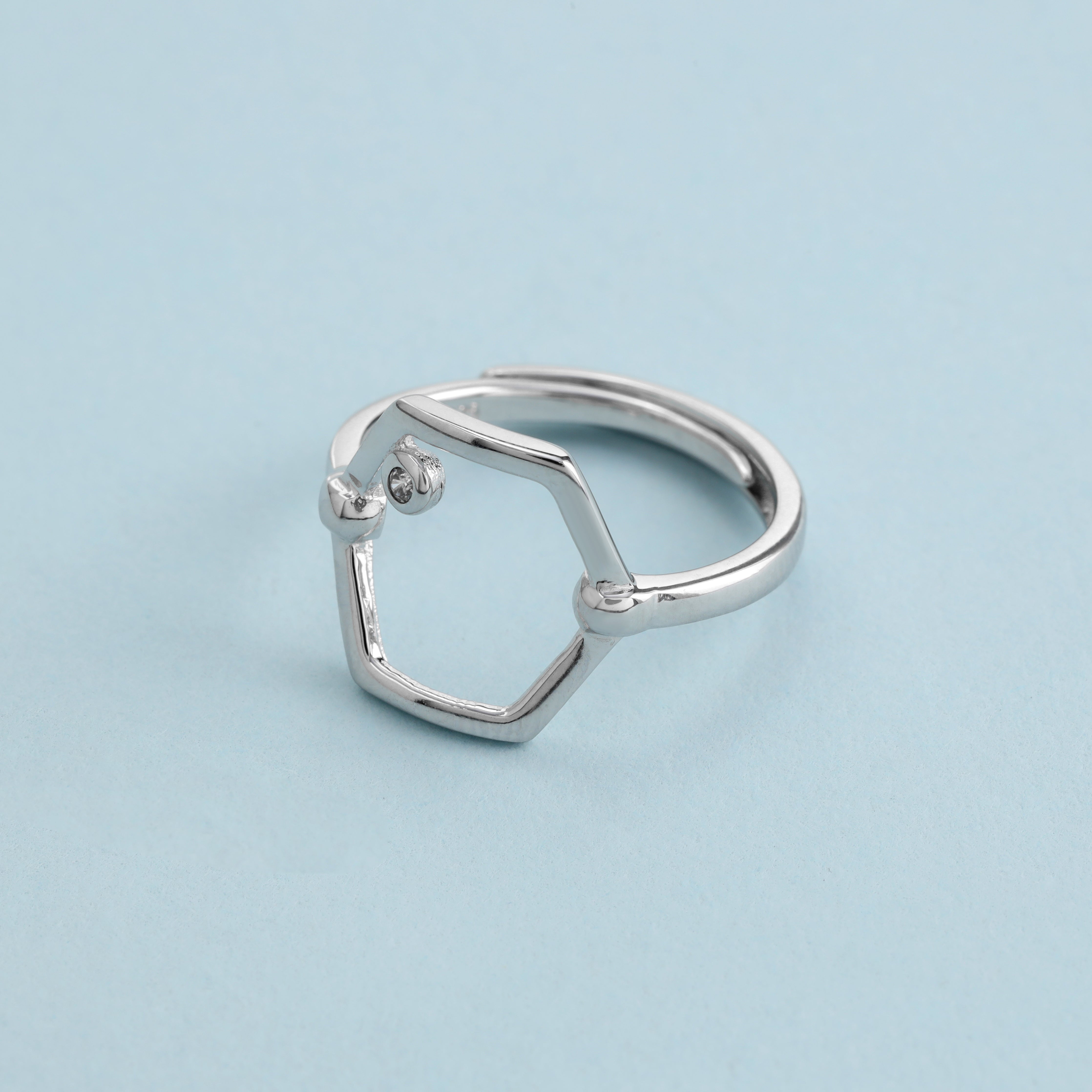 Schlichter Damen Silberring Zirkonia Ring one size aus 925 Sterlingsilber - Taipan Schmuck