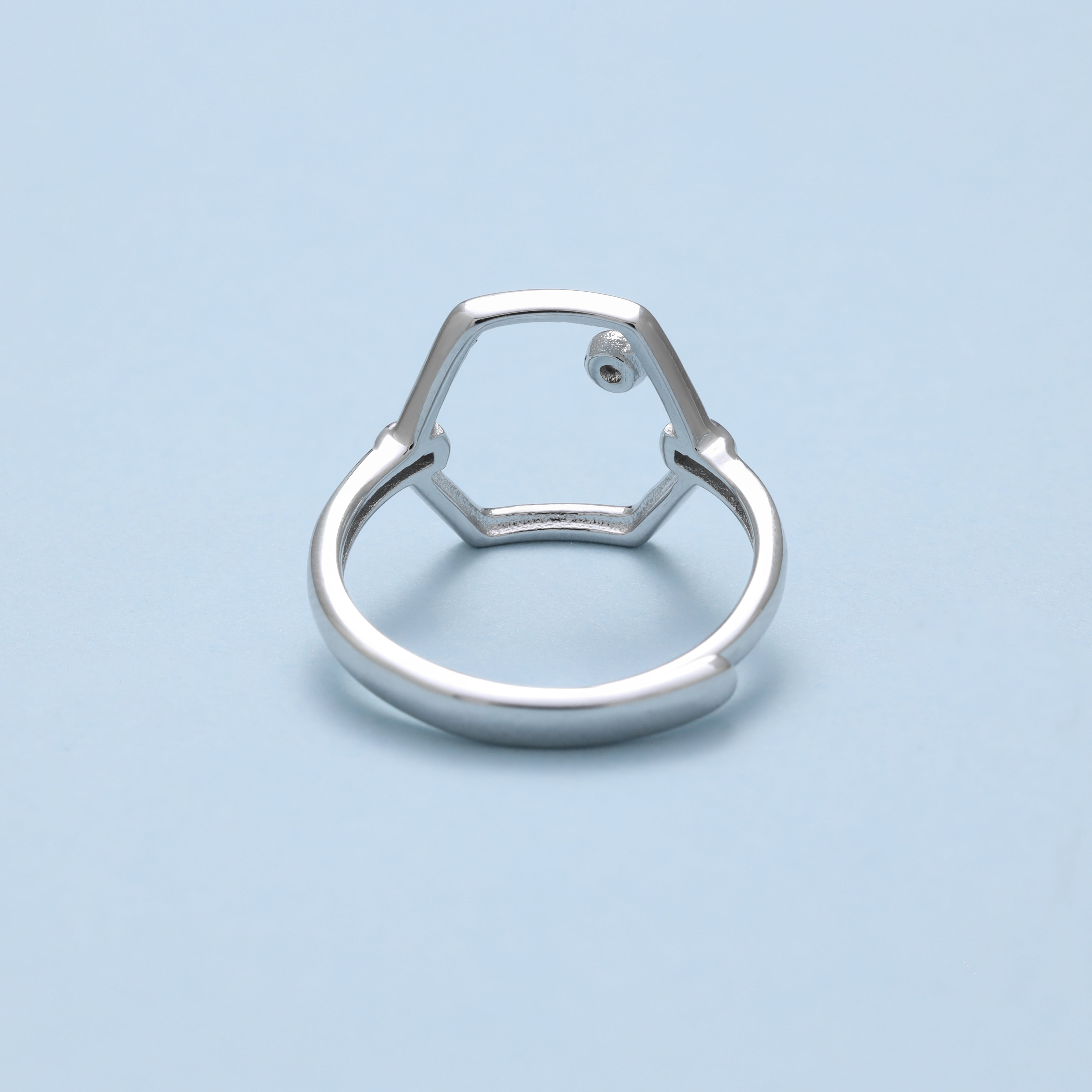 Schlichter Damen Silberring Zirkonia Ring one size aus 925 Sterlingsilber - Taipan Schmuck