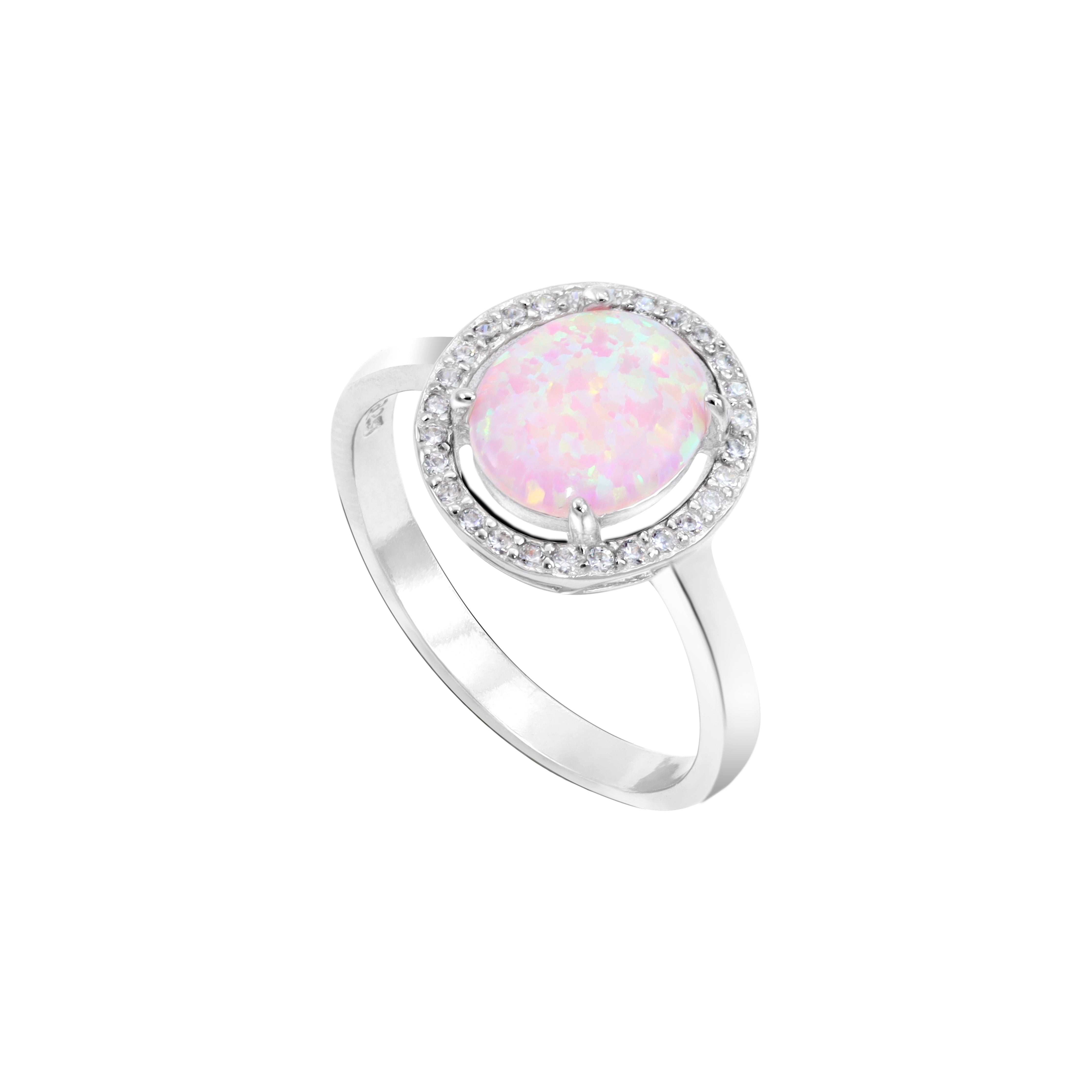 Damen Silberring rosa Zirkonia Ring Größe 6-9 aus 925 Sterlingsilber - Taipan Schmuck