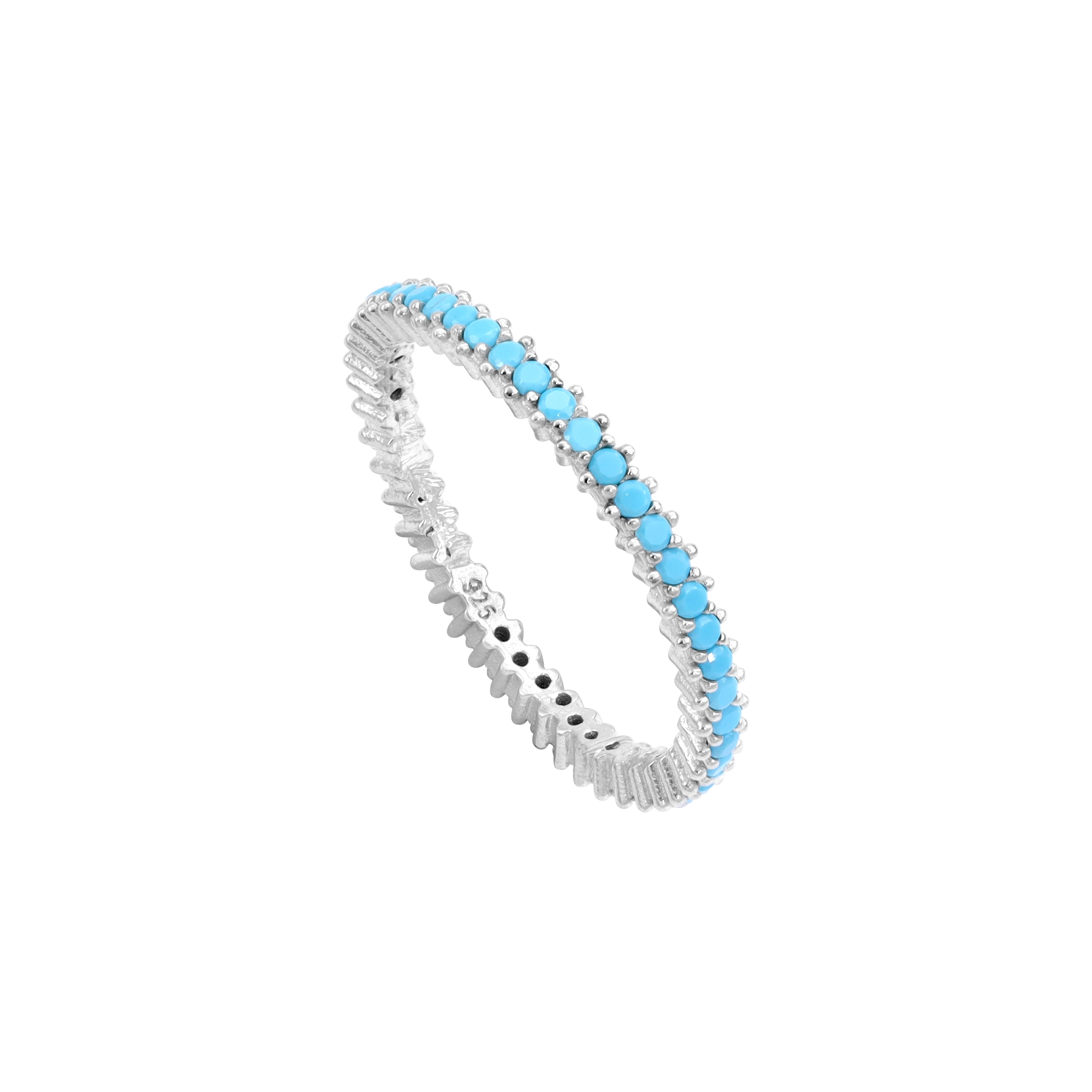 Damen Silberring Ring mit türkisen Steinen Größe 5-9 aus 925 Sterlingsilber - Taipan Schmuck