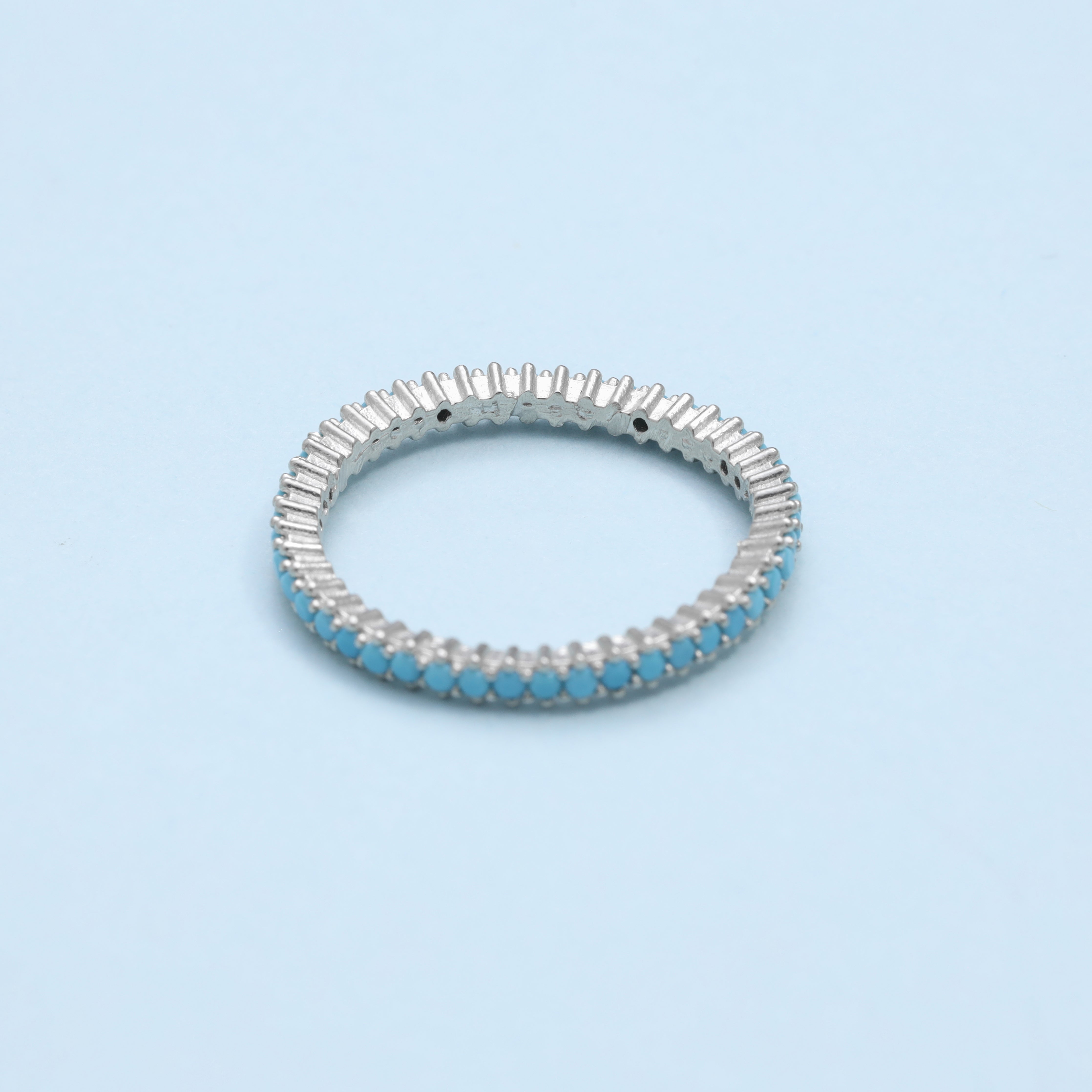 Damen Silberring Ring mit türkisen Steinen Größe 5-9 aus 925 Sterlingsilber - Taipan Schmuck