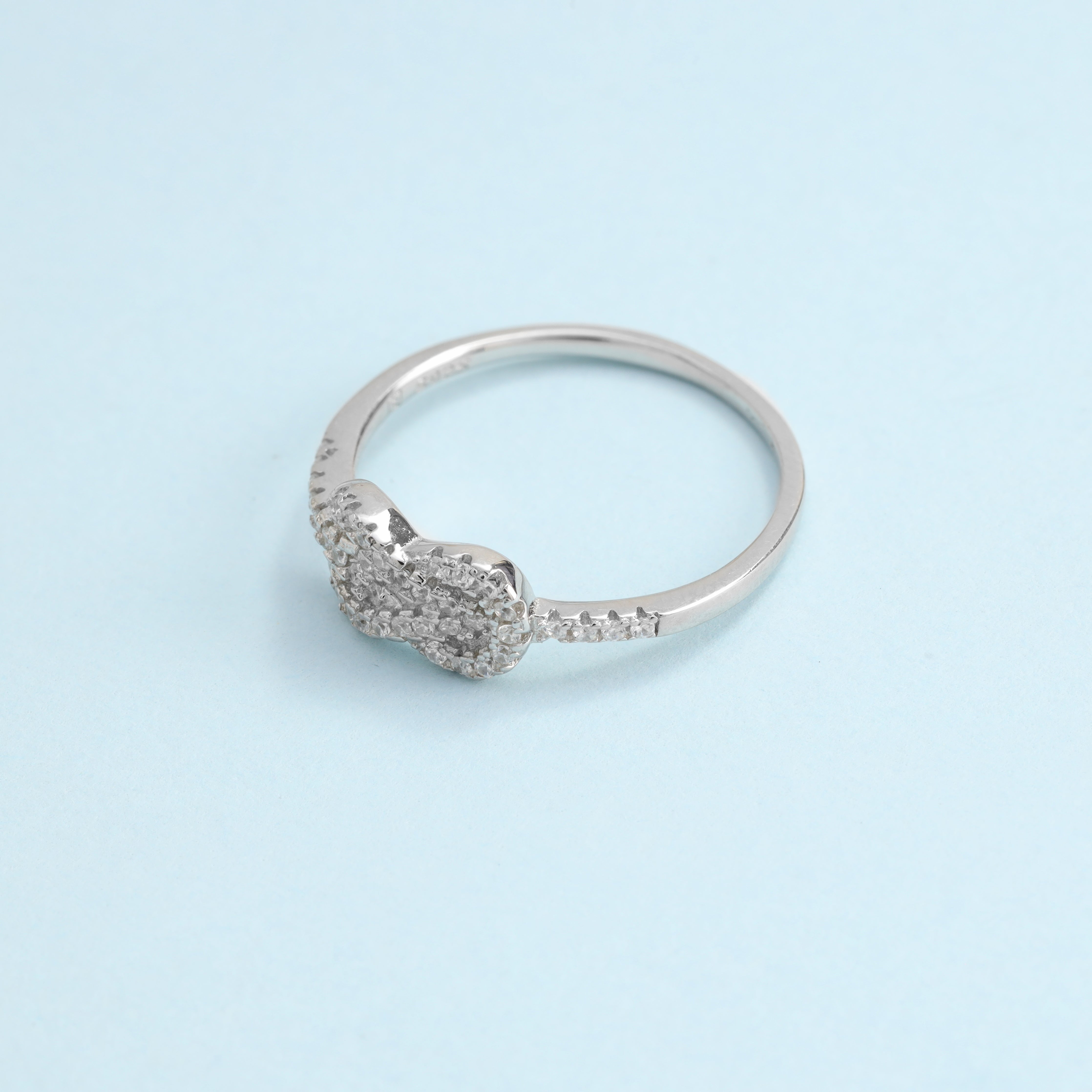 Damen Silberring Loop Zirkonia Ring Gr. 6/7/8 aus 925 Sterlingsilber - Taipan Schmuck
