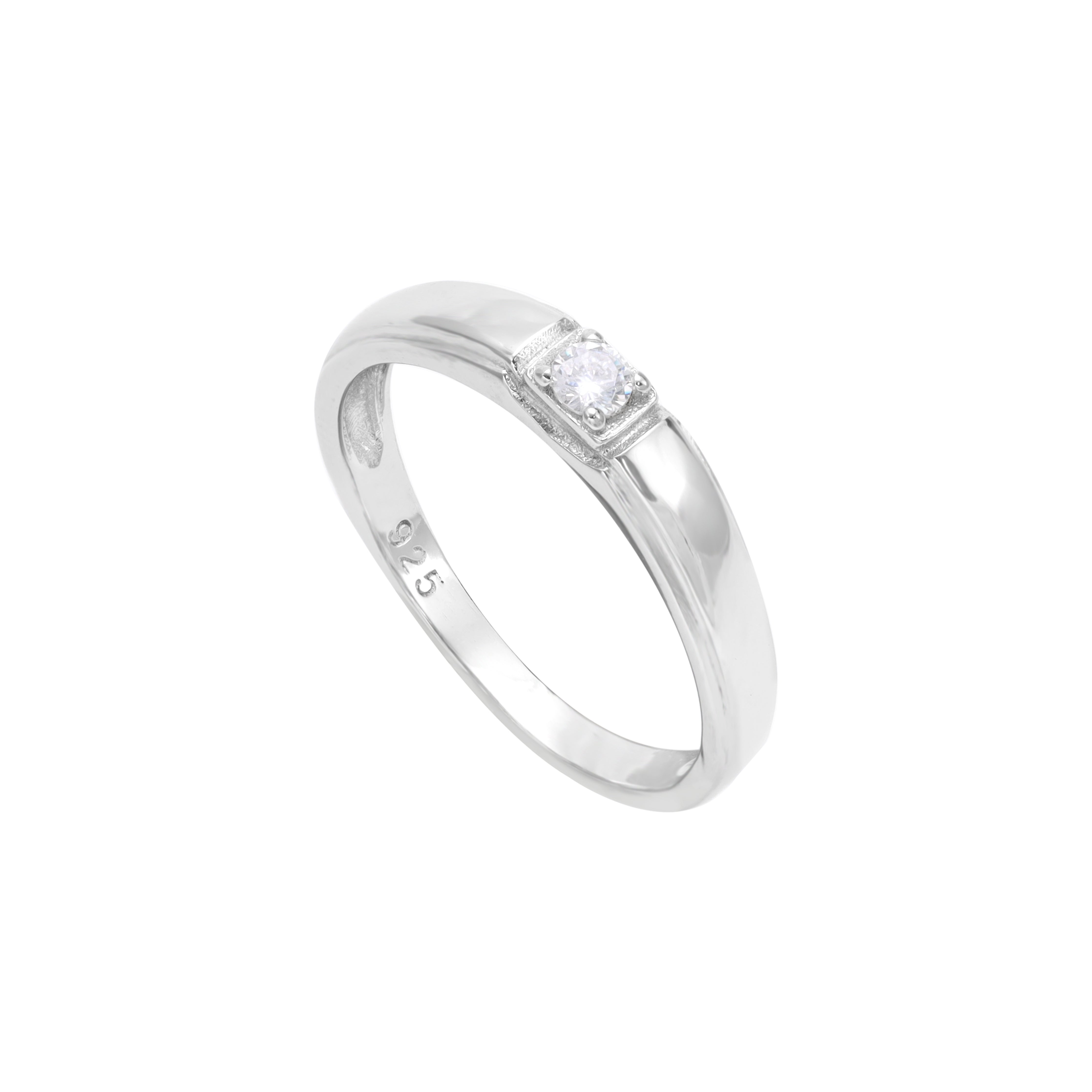 Verlobungsring Antragsring Damen Silberring Zirkonia Ring Größe 6-9 aus 925 Sterlingsilber - Taipan Schmuck