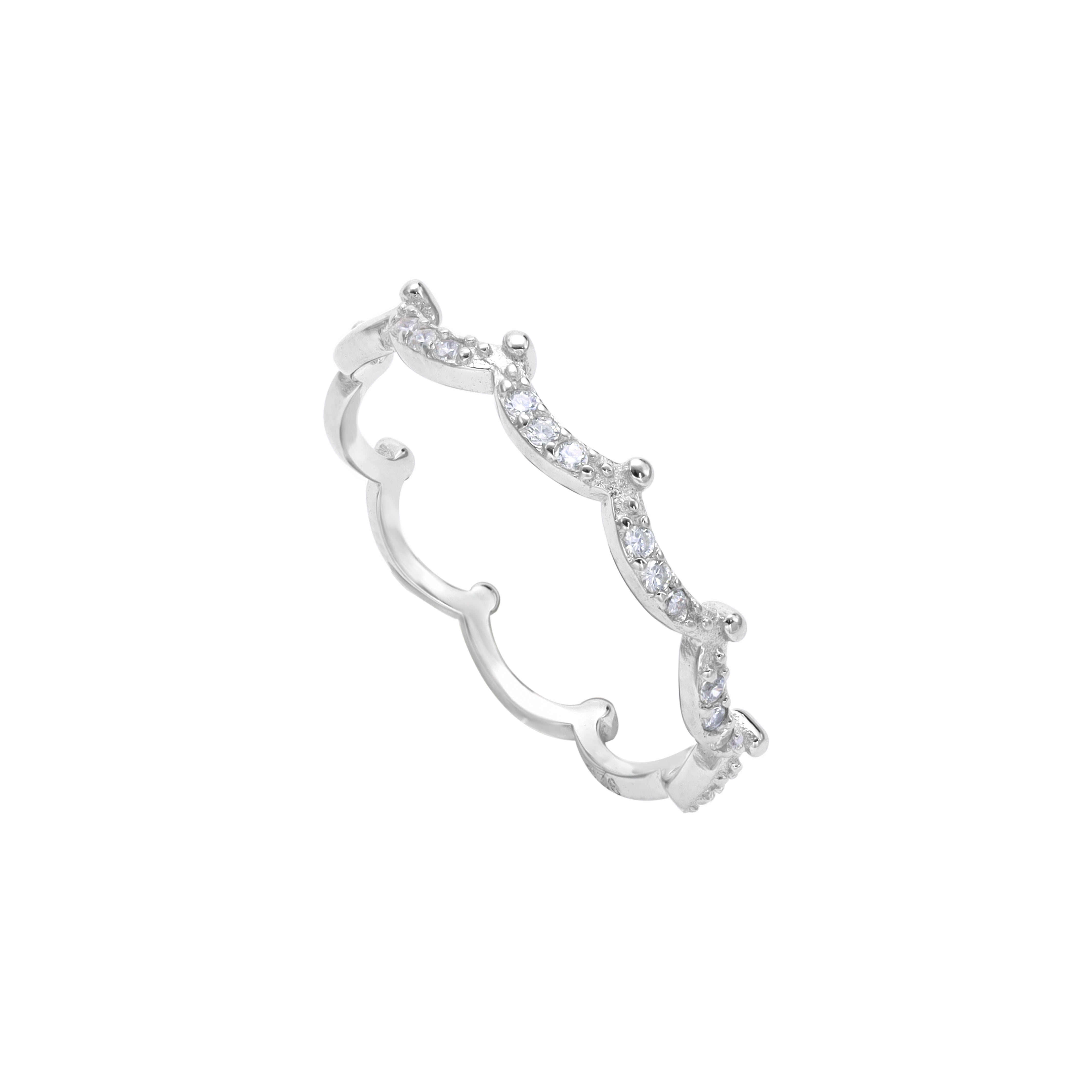 Feiner Damen Silberring Zirkonia Ring Größe 6-8 aus 925 Sterlingsilber - Taipan Schmuck
