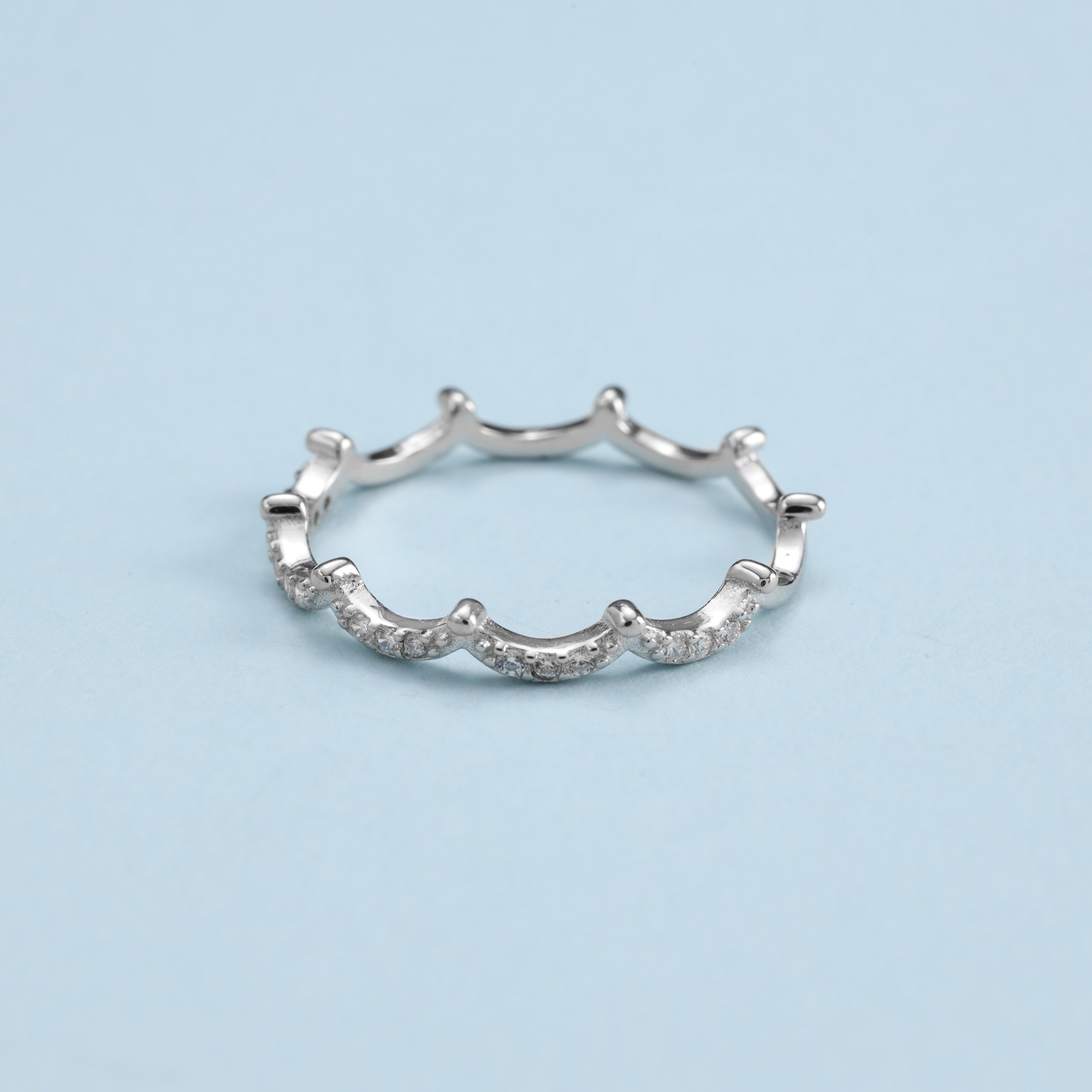 Feiner Damen Silberring Zirkonia Ring Größe 6-8 aus 925 Sterlingsilber - Taipan Schmuck