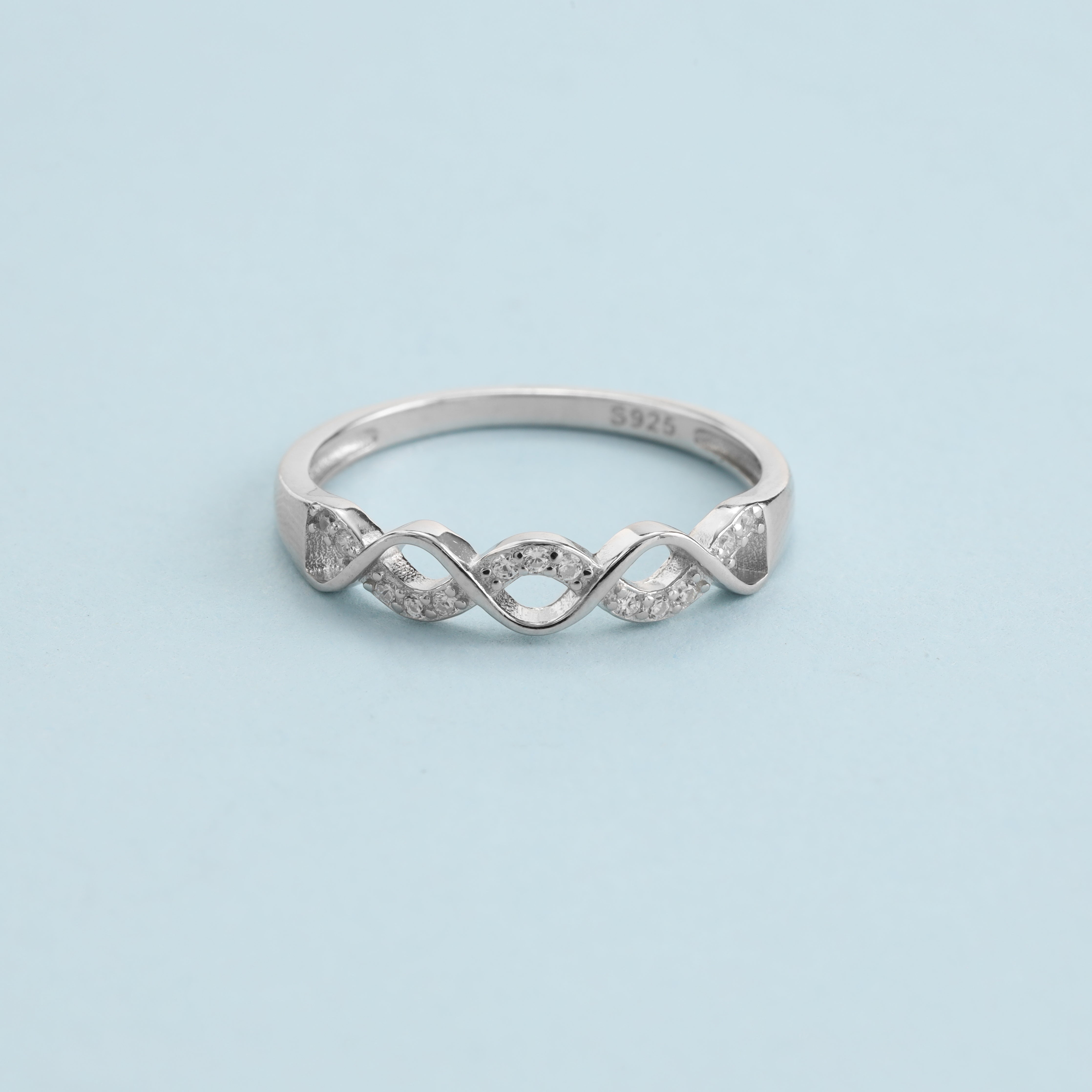 Damen Silberring Zirkonia Ring Größe 6-8 aus 925 Sterlingsilber - Taipan Schmuck