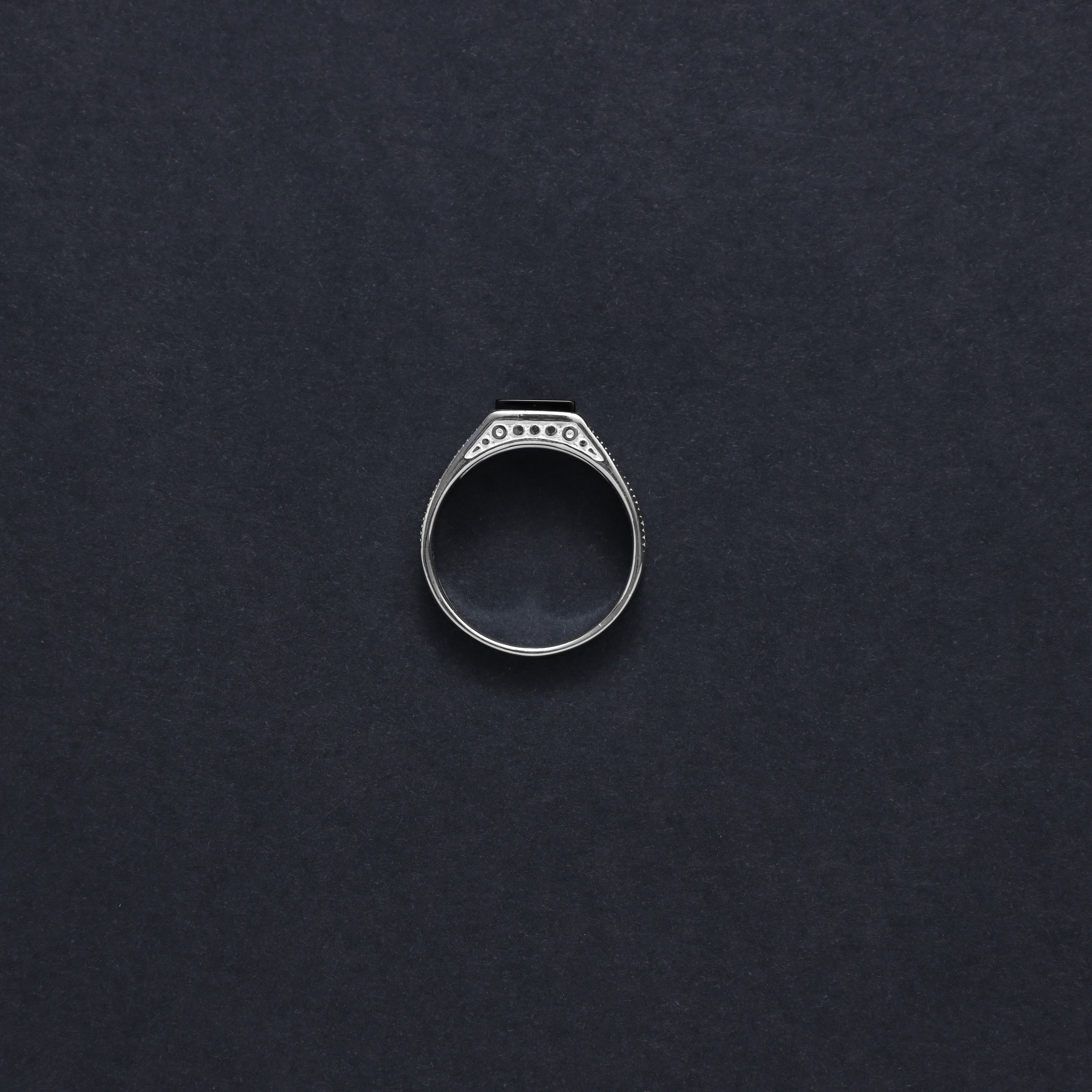 Onyx Silberring aus 925 Sterlingsilber Größe 8-12 - Taipan Schmuck