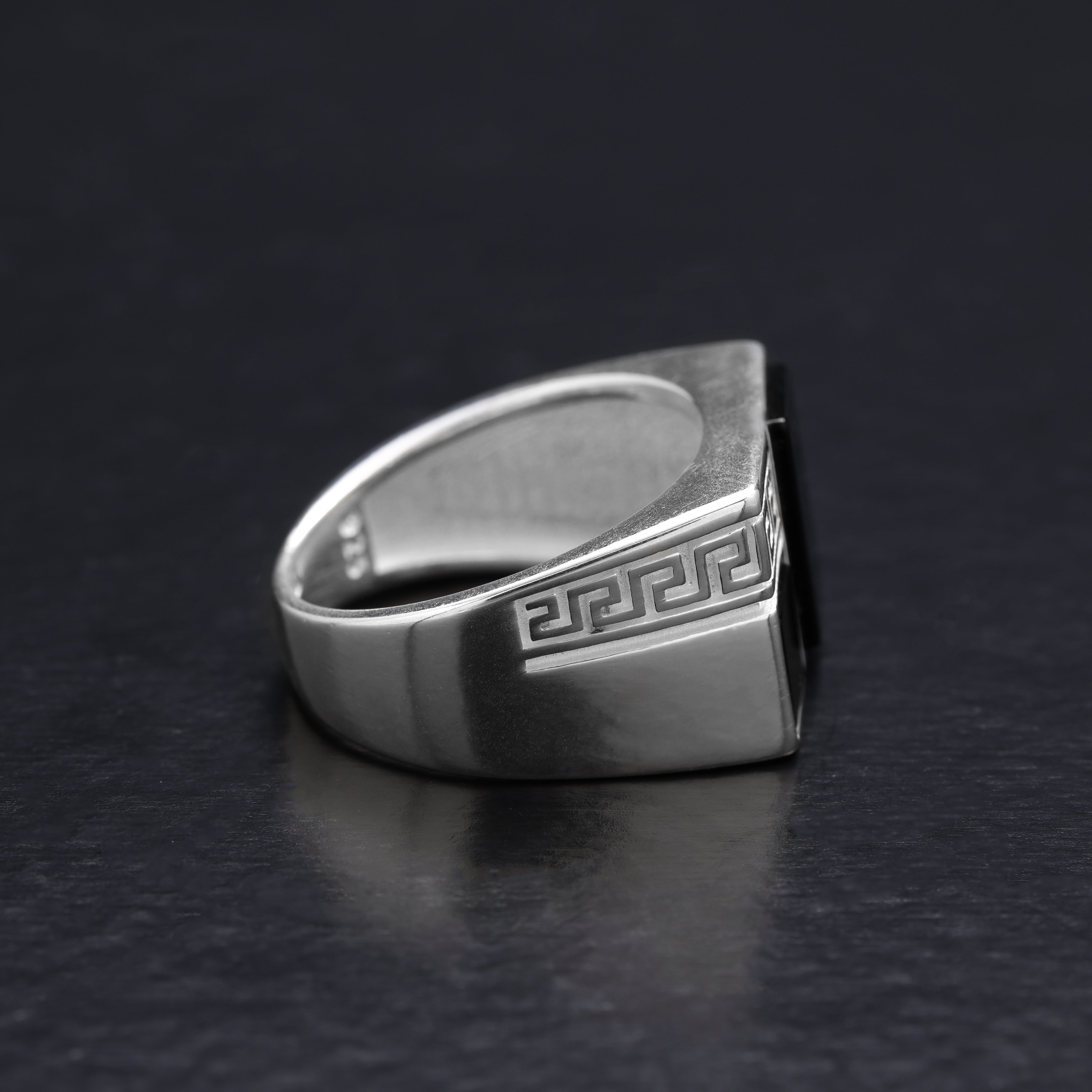 Onyx Silberring aus 925 Sterlingsilber Größe 8-12 "Oriental Dream" - Taipan Schmuck